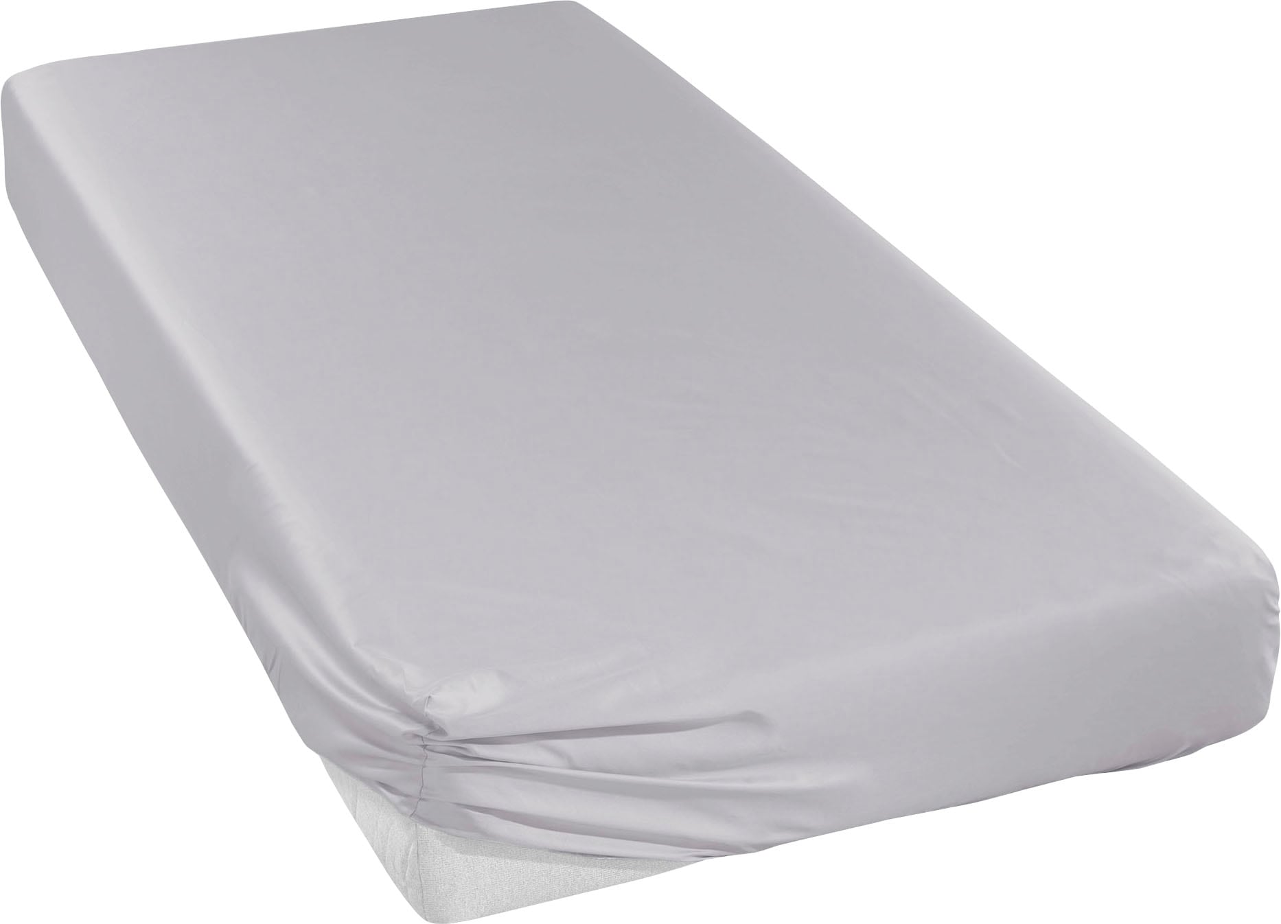Curt Bauer Spannbettlaken "Uni-Mako-Satin in Gr. 90x200, 140x200 oder 180x2 günstig online kaufen