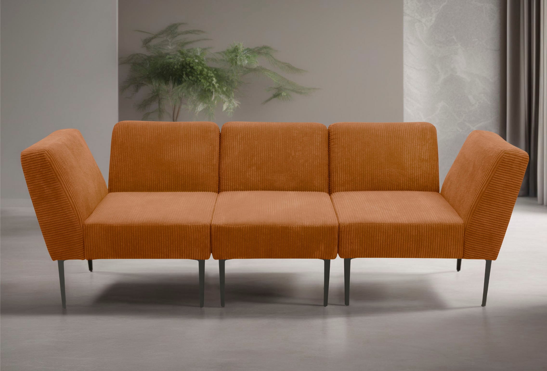 DOMO collection Sessel »700010 Lieferzeit nur 2 Wochen, auch einzeln stellbar«, für individuelle Zusammenstellung eines persönlichen Sofas, Cord-Bezug