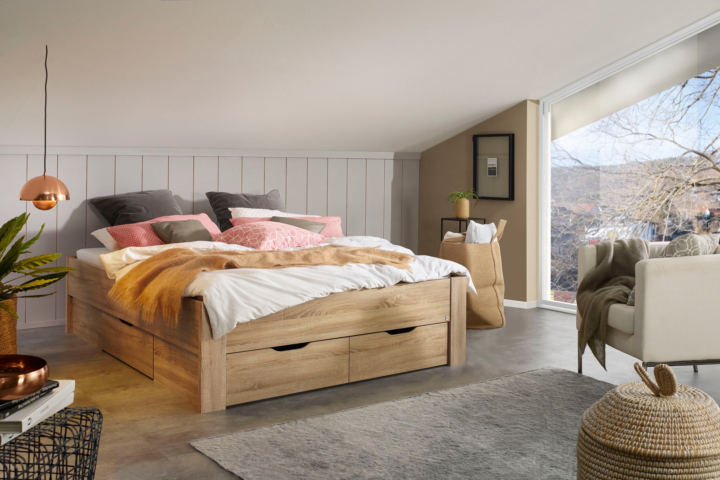 rauch Stauraumbett "Aditio" inklusive Kopfteil und Schubkästen günstig online kaufen