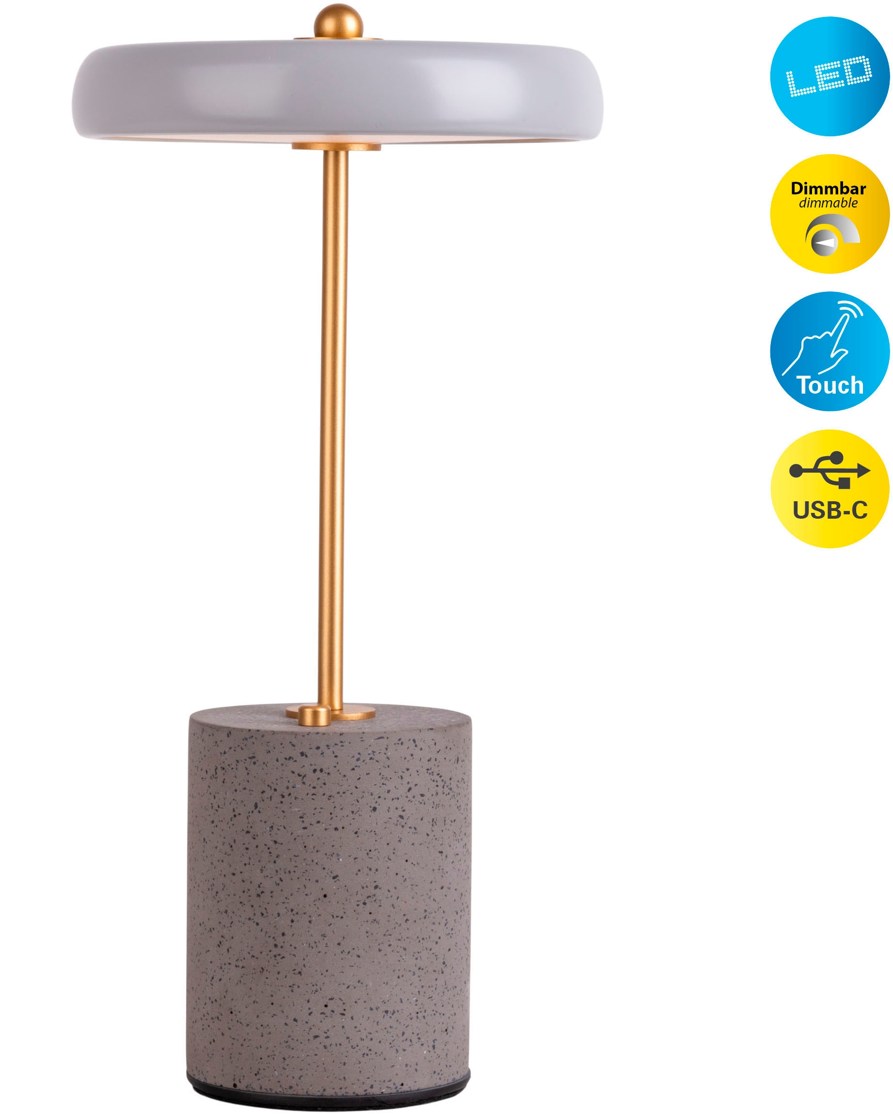 näve Tischleuchte »"SETA" Tischlampe H: 30 cm«, Leuchtmittel LED-Modul   LE günstig online kaufen