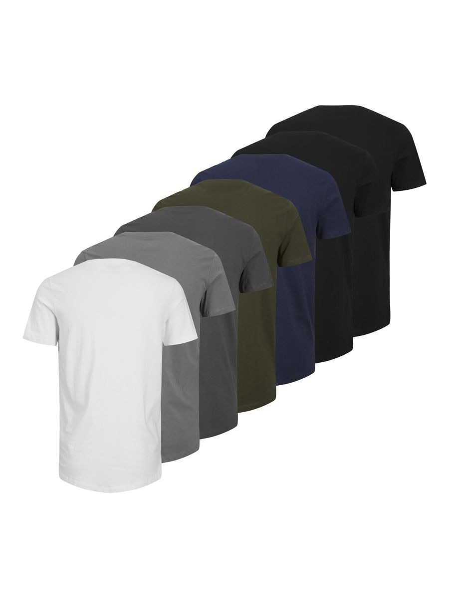Jack & Jones Rundhalsshirt »JJENOA TEE SS CREW NECK 7PK MP NOOS«, (Packung, 7 tlg.)
