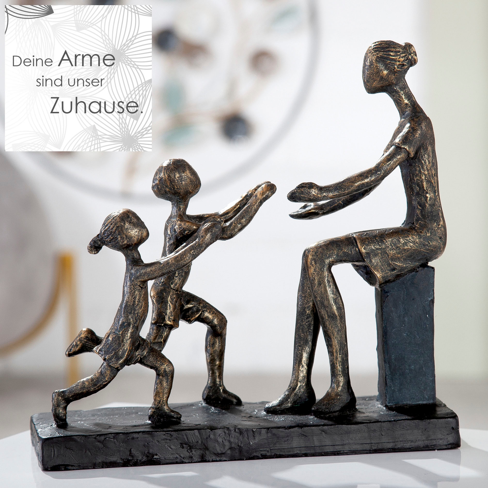 (1 bestellen St.), Dekofigur auf meine grau bronzefarben/grau«, Gilde Raten »Skulptur Casablanca by In Arme,
