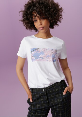 Aniston CASUAL T-Shirt, Frontdruck mit romantischen Kirschblüten kaufen