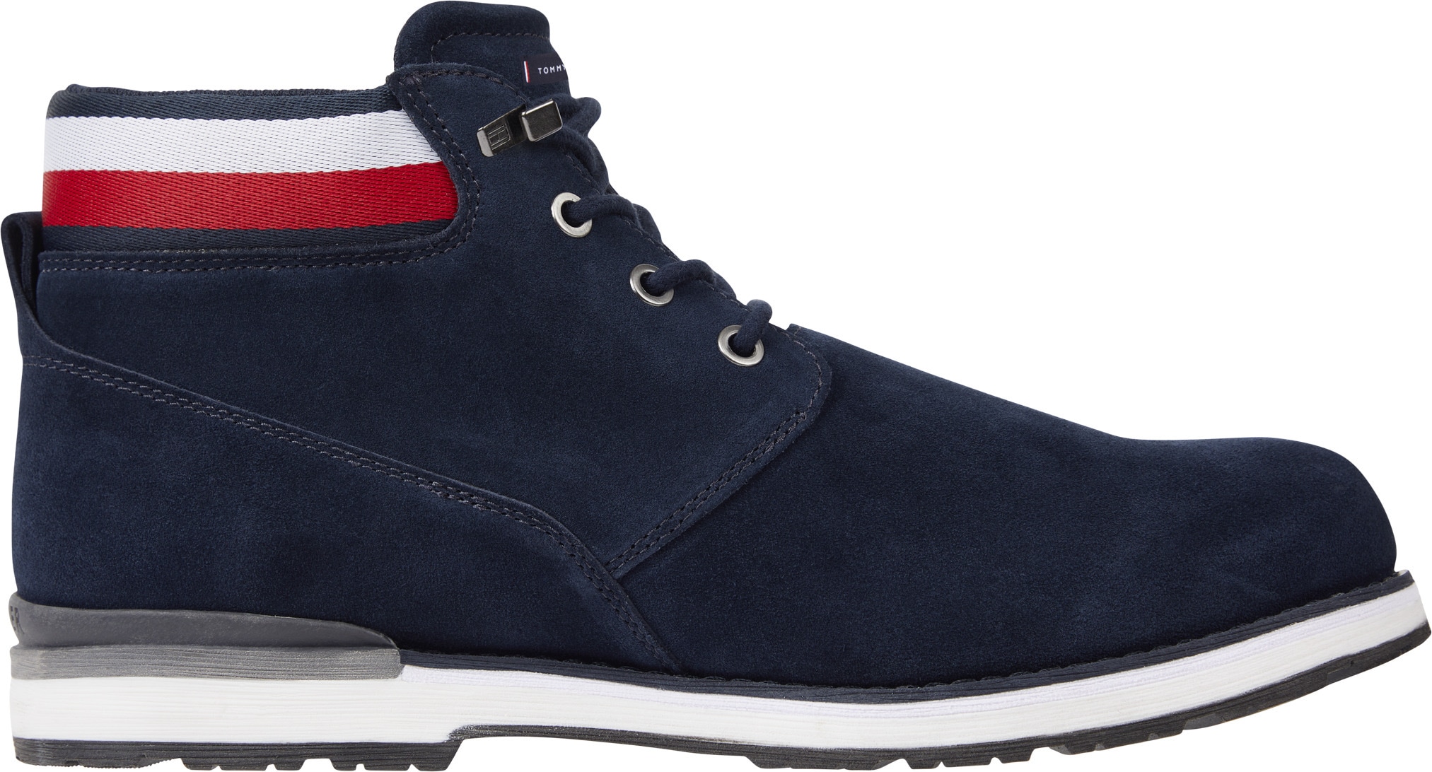 Tommy Hilfiger Schnürboots »CORE HILFIGER SUEDE BOOT«, mit Anziehlasche