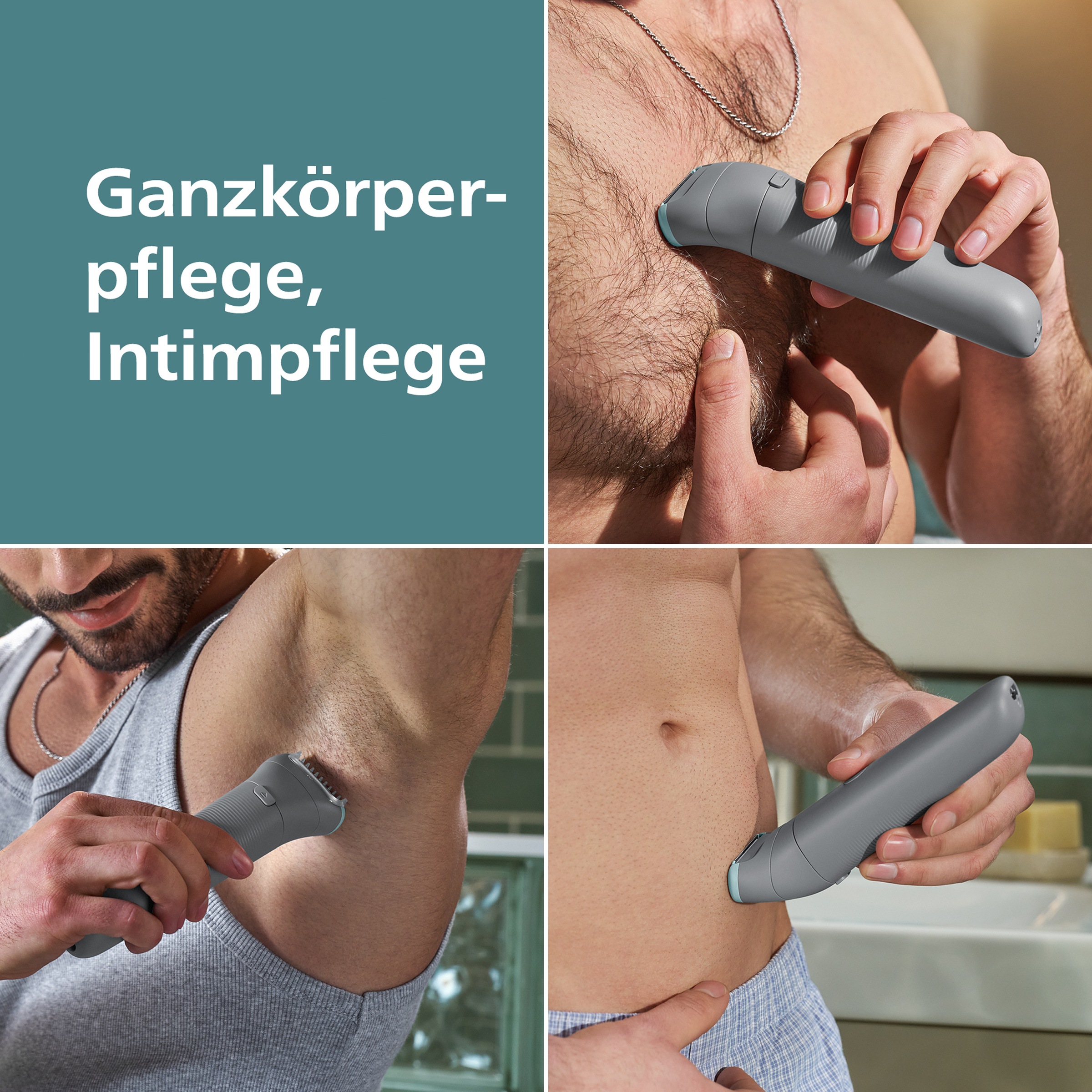 Philips Elektrokörperrasierer »Serie 3000 BG3485/15« 3 Stk. Aufsätze mit Triple Protect-Rasiersystem, wasserfest, inkl. Aufbewahrungstasche