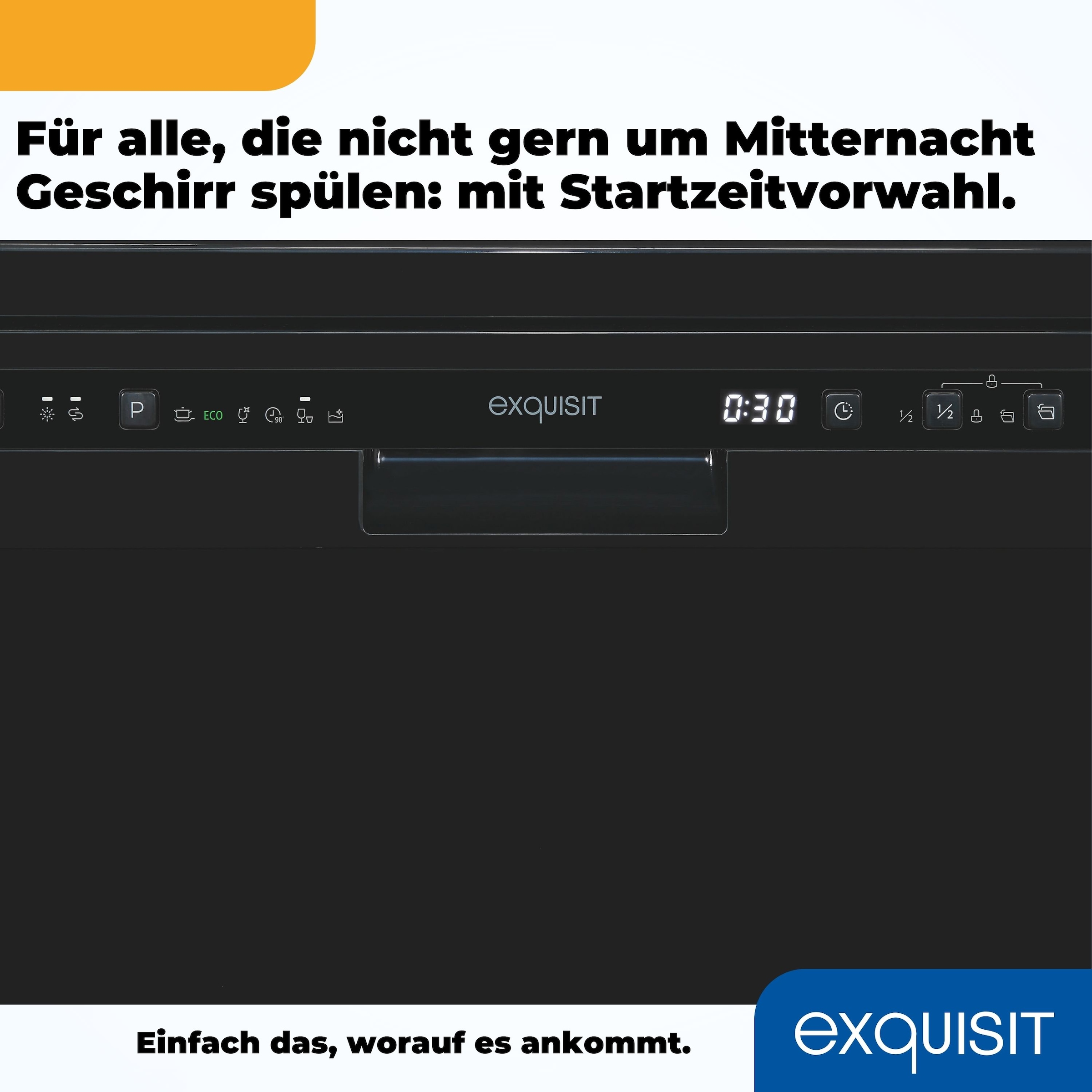 exquisit Standgeschirrspüler »GSP6312-030D schwarz«, 12 Maßgedecke