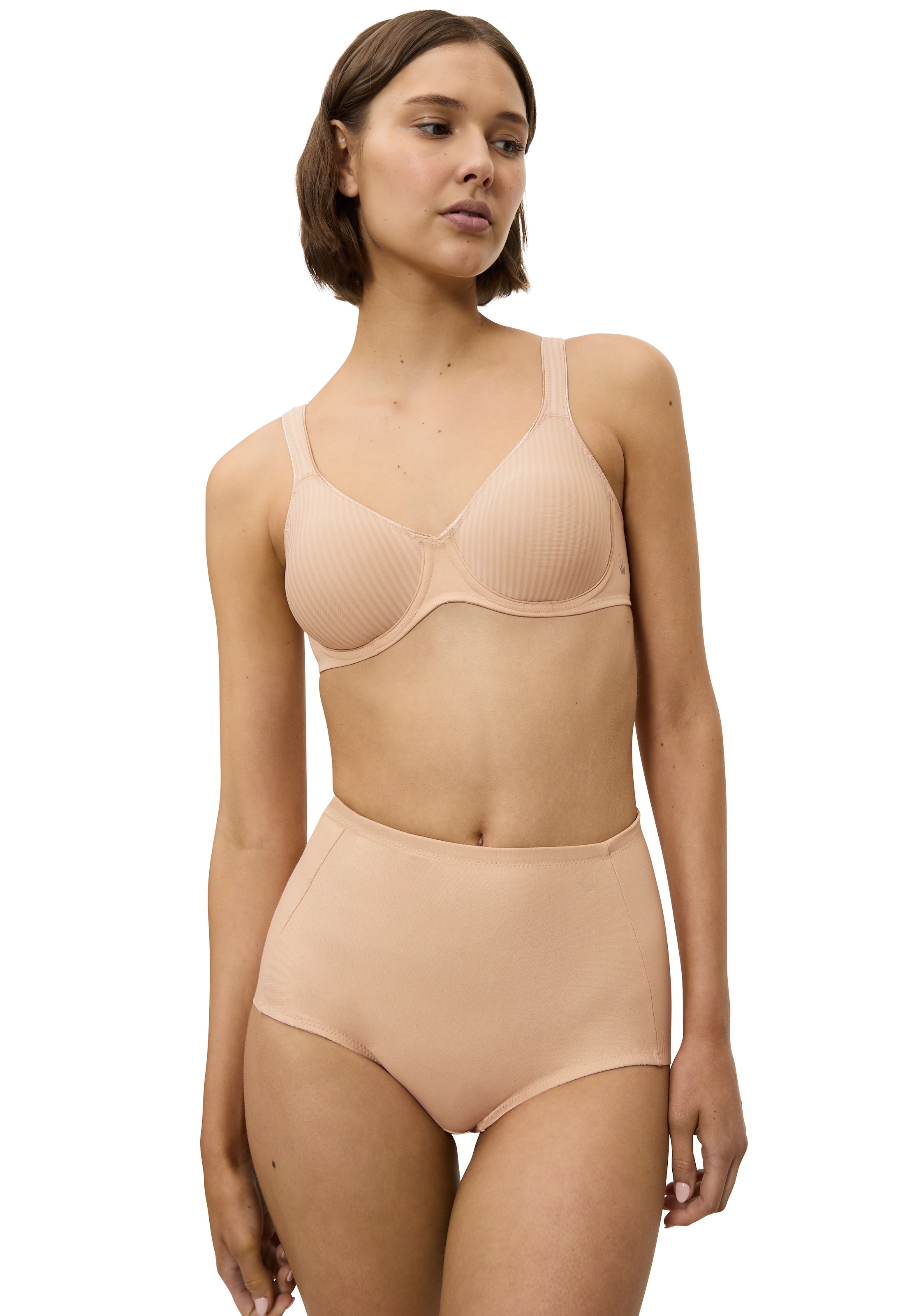 Bügel-BH »Modern Soft+Cotton W«, Cup B-F, mit dezentem Streifenmuster, Basic Dessous