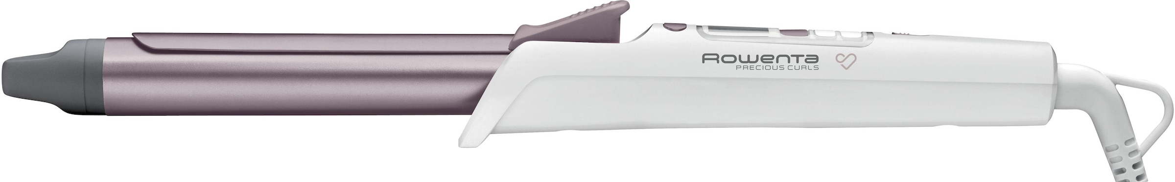 Rowenta Lockenstab »Premium Care Precious Curls, 25 mm, 3 Programme, eingebauter Timer,«, Keramik-Cashmere-Keratin-Beschichtung, LCD-Display, automatisches Abschalten, weiß/kupfer, CF3460