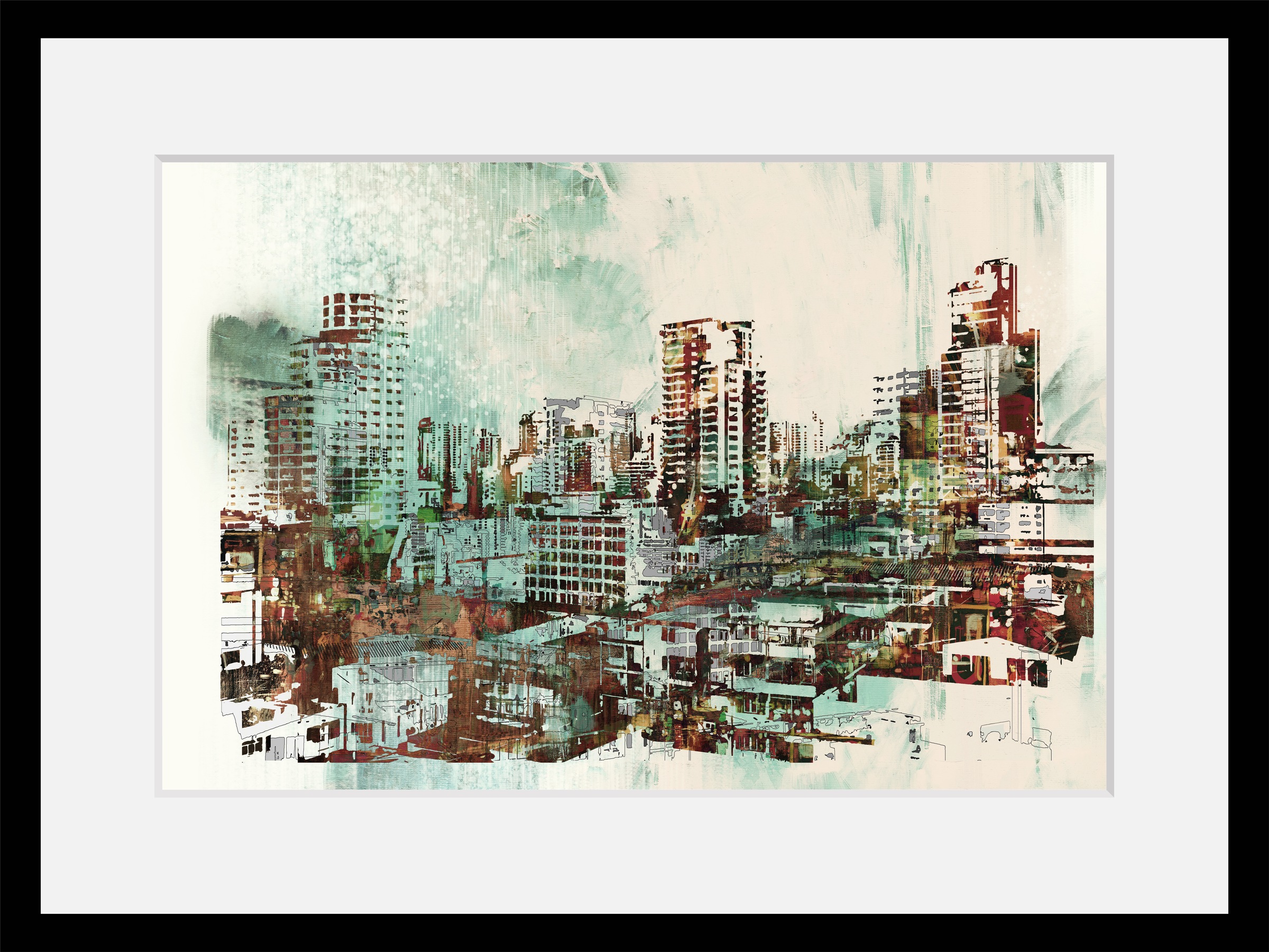 queence Bild »Derya«, Städte-Stadt-Gebäude-Kunst-Himmel, HD Premium Poster- günstig online kaufen