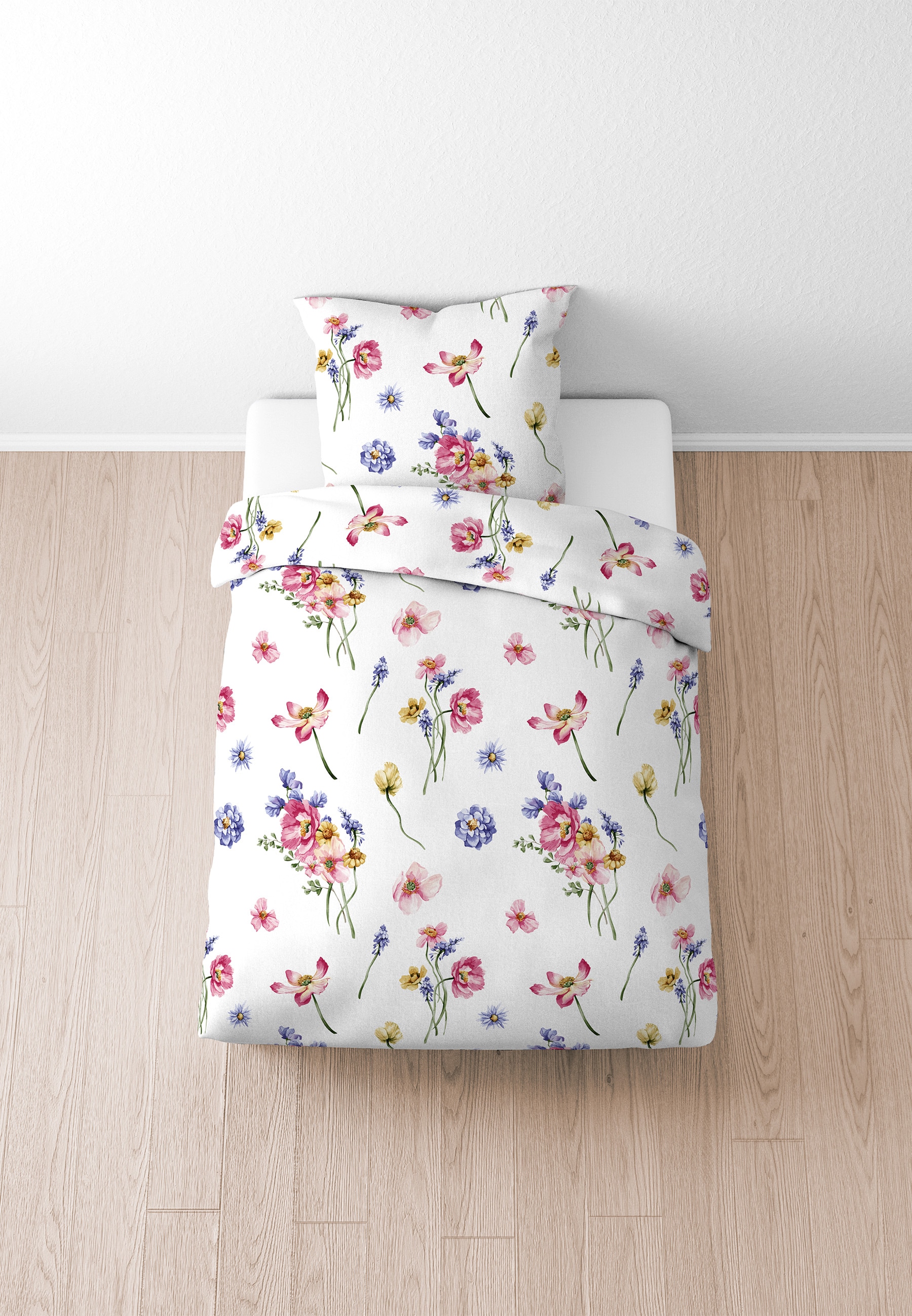 Biberna Bettwäsche »26319« 2 absolut bügelfrei, 100% Baumwolle, mit Reißverschluss, ganzjährig