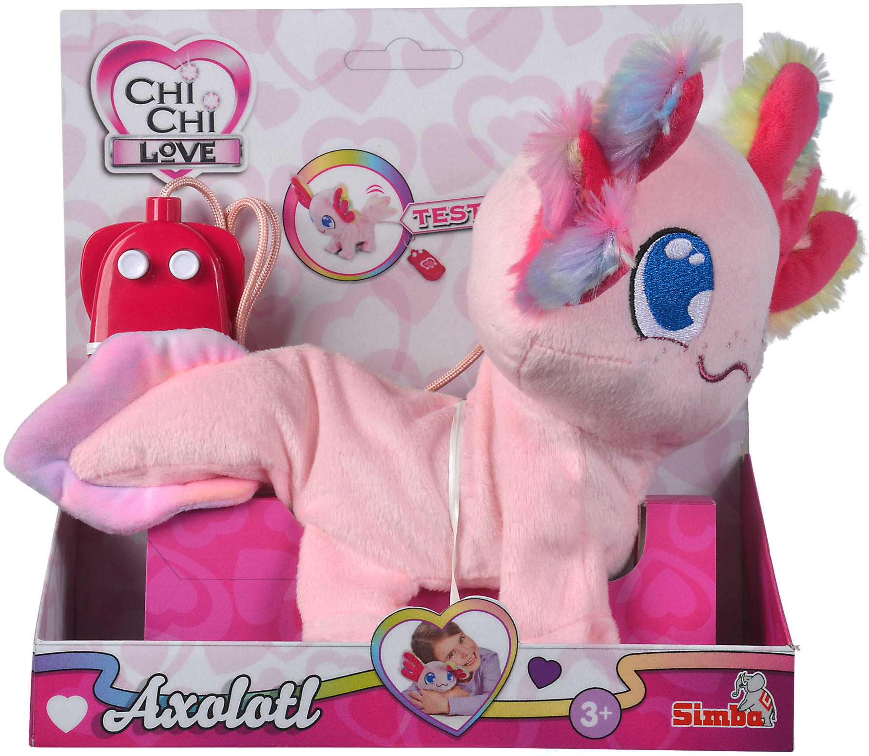 SIMBA Kuscheltier »Chi Chi Love Axolotl«, mit Funktion