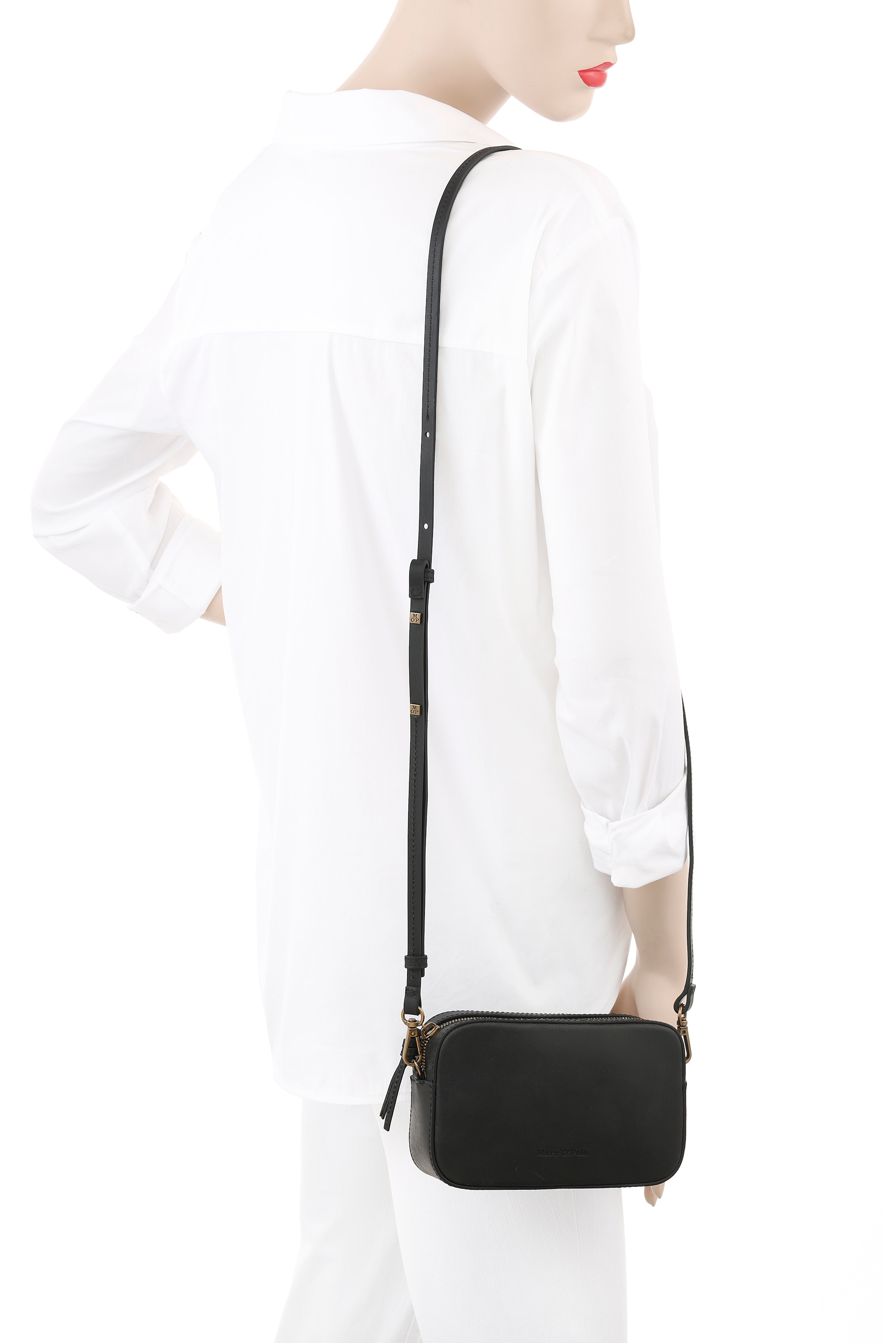 Marc O'Polo Accessories Umhängetasche, Kleine Schultertasche, Abendtasche, verstellbarer Leder-Schultergurt