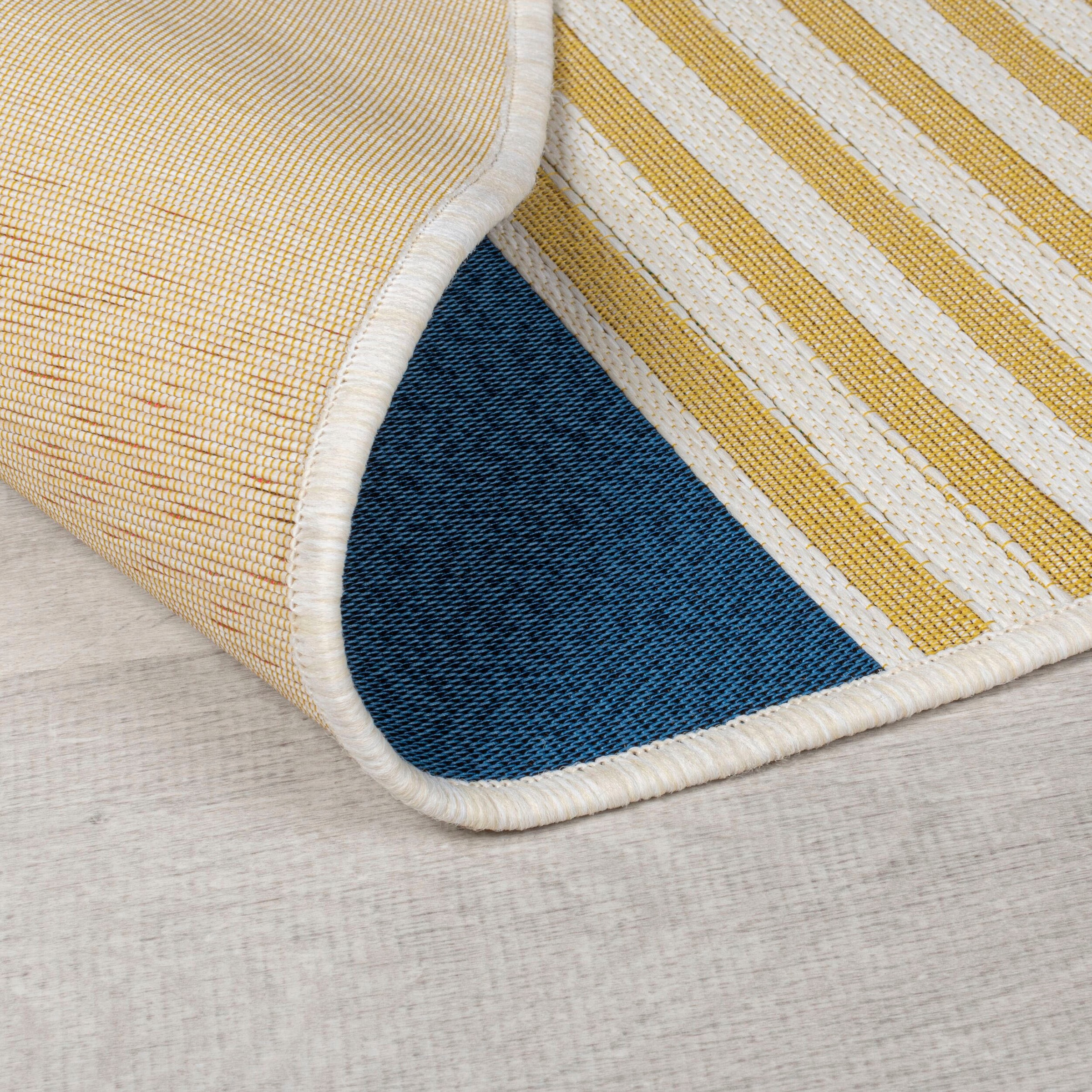 FLAIR RUGS Teppich »Geo Fusion«, rund, 2 mm Höhe, Outdoor geeignet