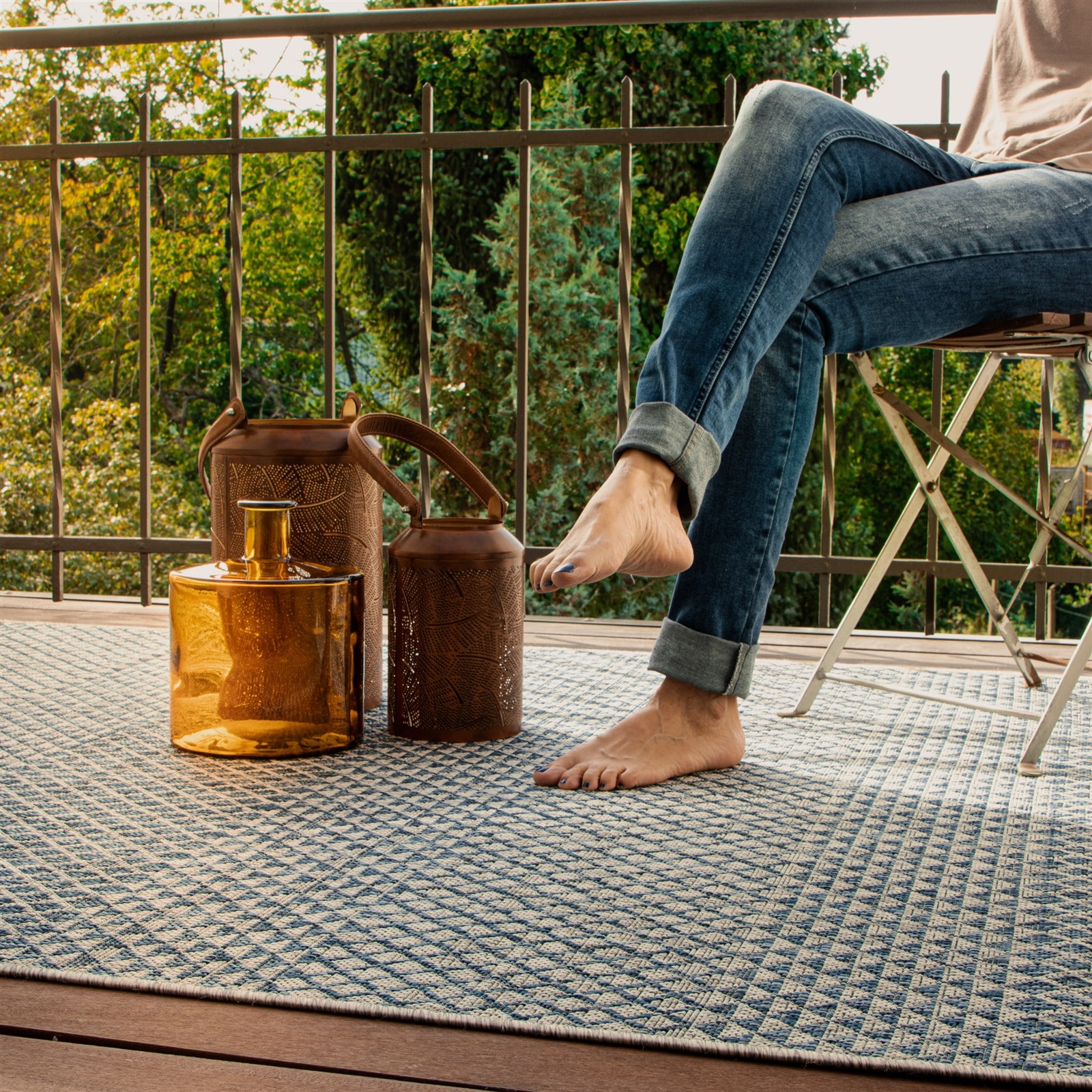 Kayoom Teppich »Nautic 887« rechteckig 7 mm Höhe Kurzflor