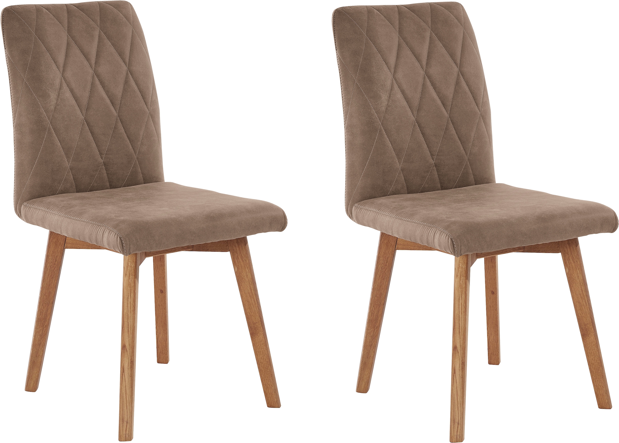 Home affaire Esszimmerstuhl »Brest« (Set) 2 Stk.Gestell aus Eiche Massivhol günstig online kaufen