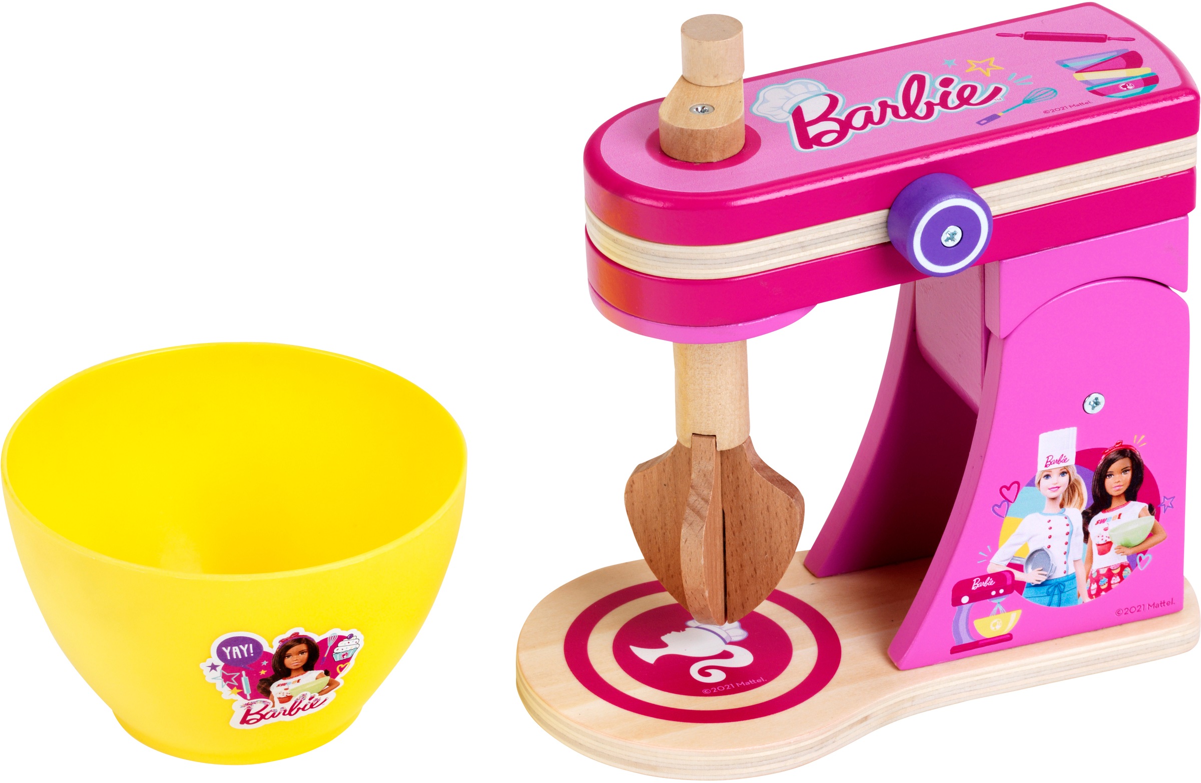 Klein Kinder-Standmixer »Barbie Küchenmaschine, Holz«
