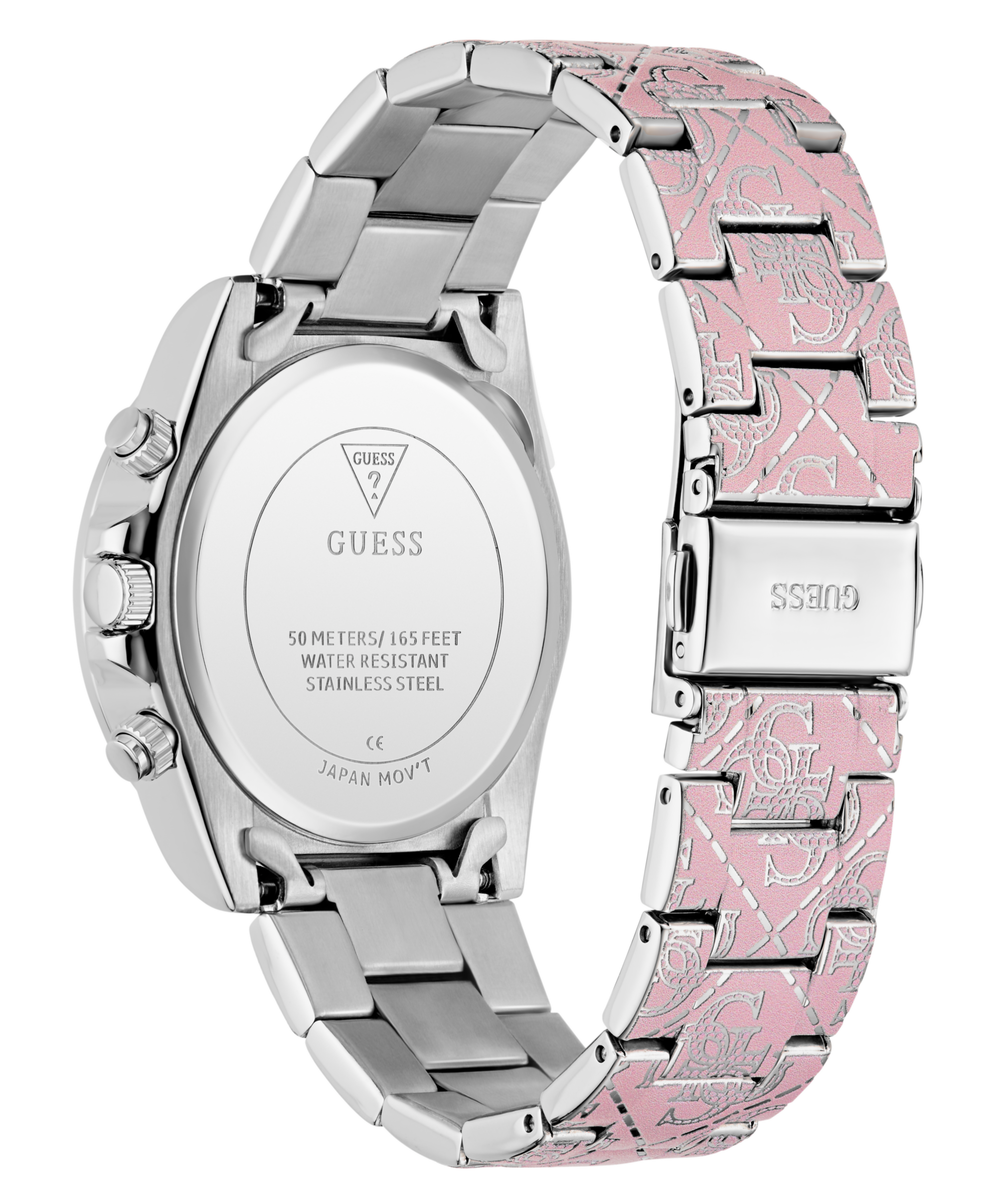 Guess Multifunktionsuhr »GEMMA« Quarzuhr, Armbanduhr, Damenuhr, Edelstahlarmband, Datum