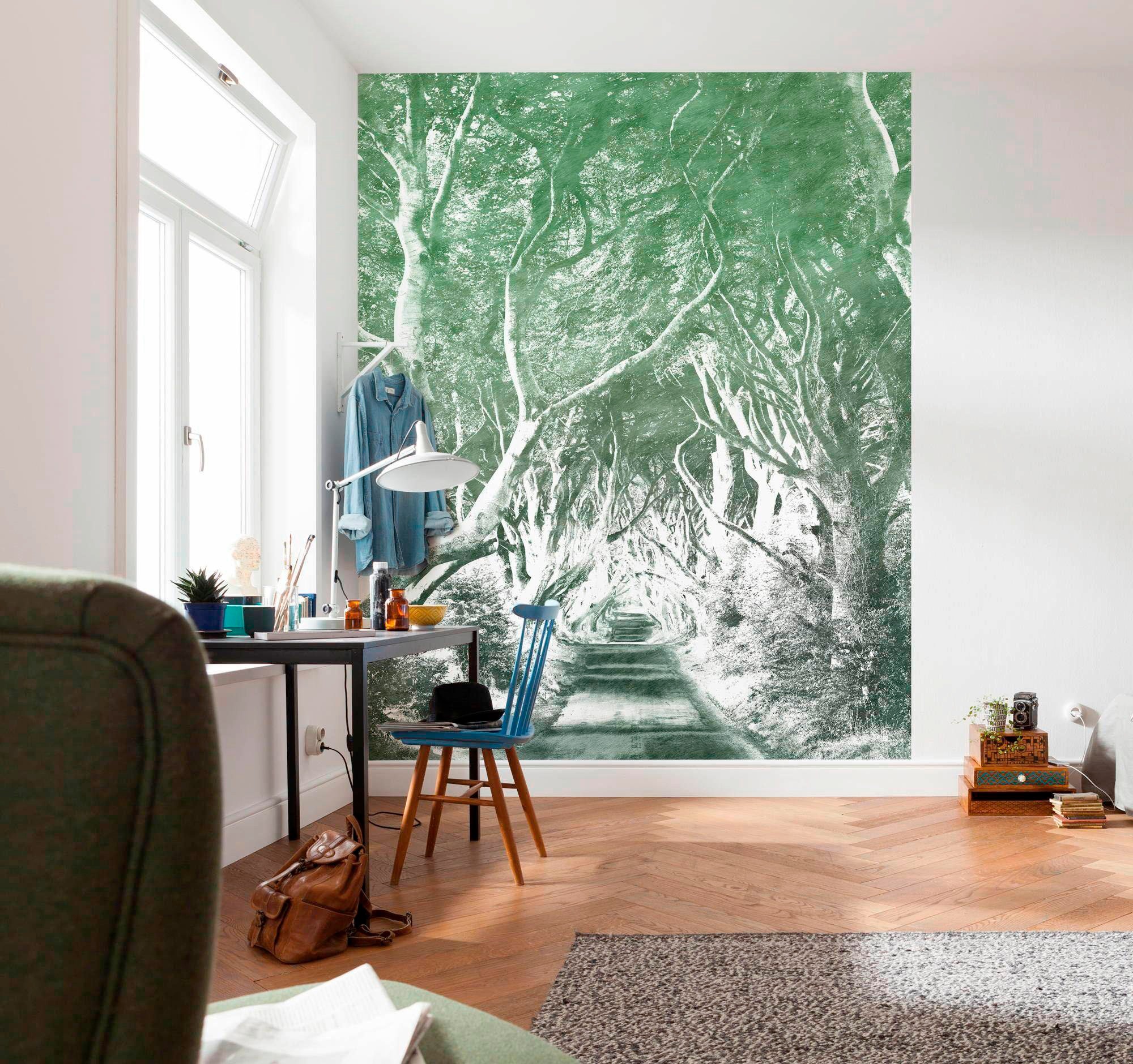 Sanders & Sanders Fototapete Wald Grün 200 x 250 cm 611922 günstig online kaufen