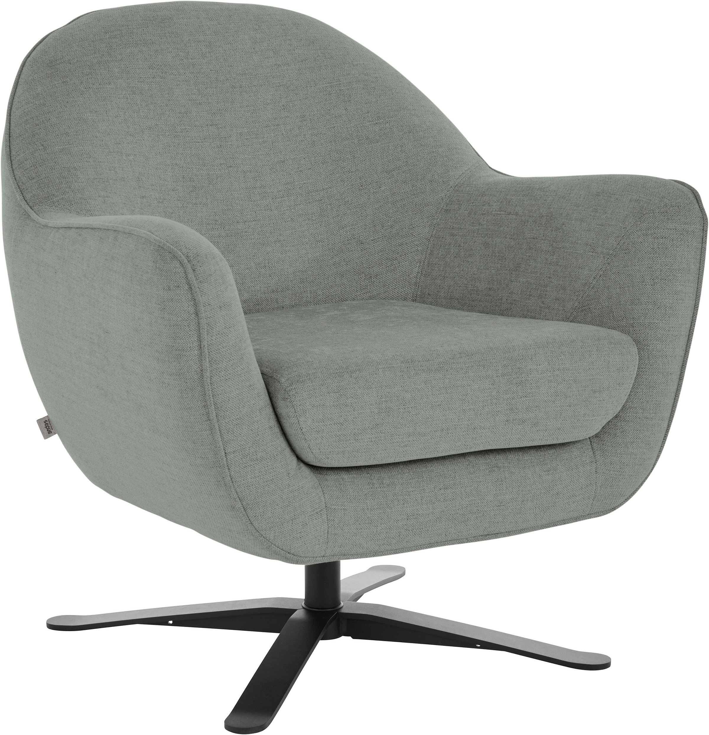 andas Drehsessel »Stavre, Loungesessel mit Drehfunktion«, in moderner Optik, mit elegantem Drehfuß