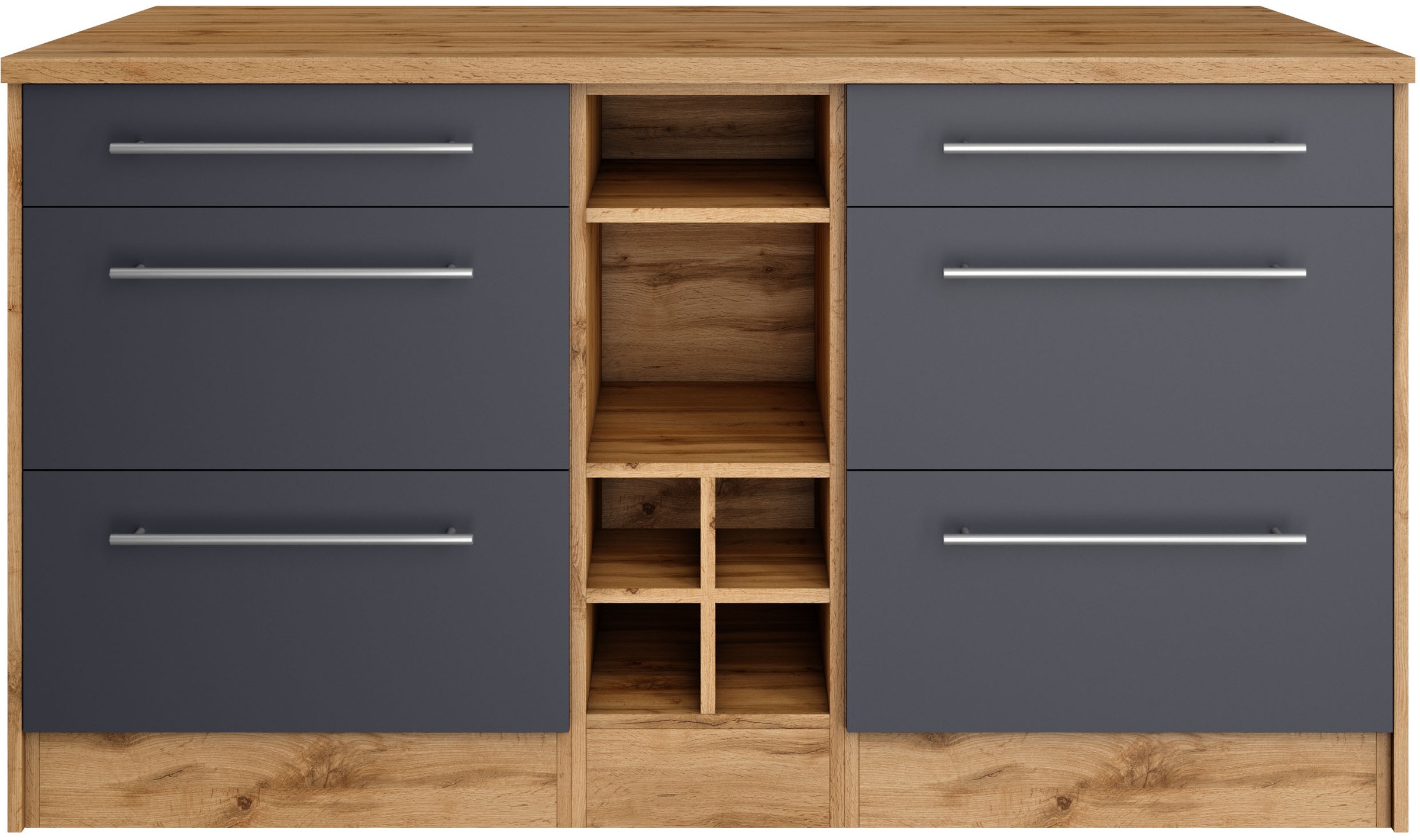 HELD MÖBEL Kücheninsel »Wien«, Breite 153 cm, MDF-Fronten, Flaschenregal günstig online kaufen