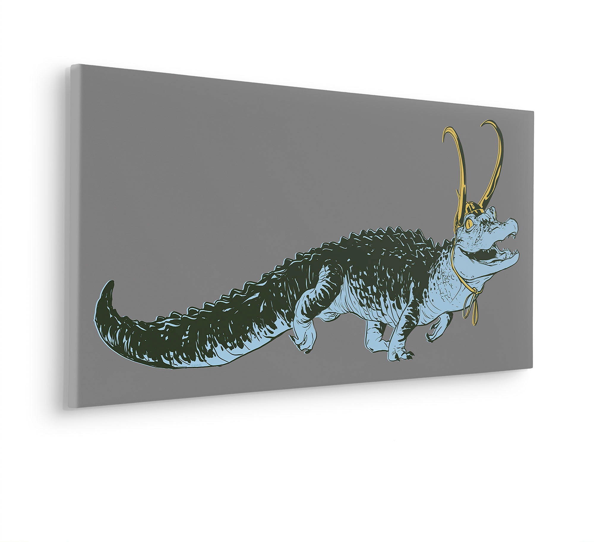 Komar Leinwandbild »Loki Alligator Variance - Größe 90 x 40 cm«, Disney, (1 St., 90 x 40 cm (Breite x Höhe), Keilrahmenbild mit Echtholzrahmen, Kinderzimmer