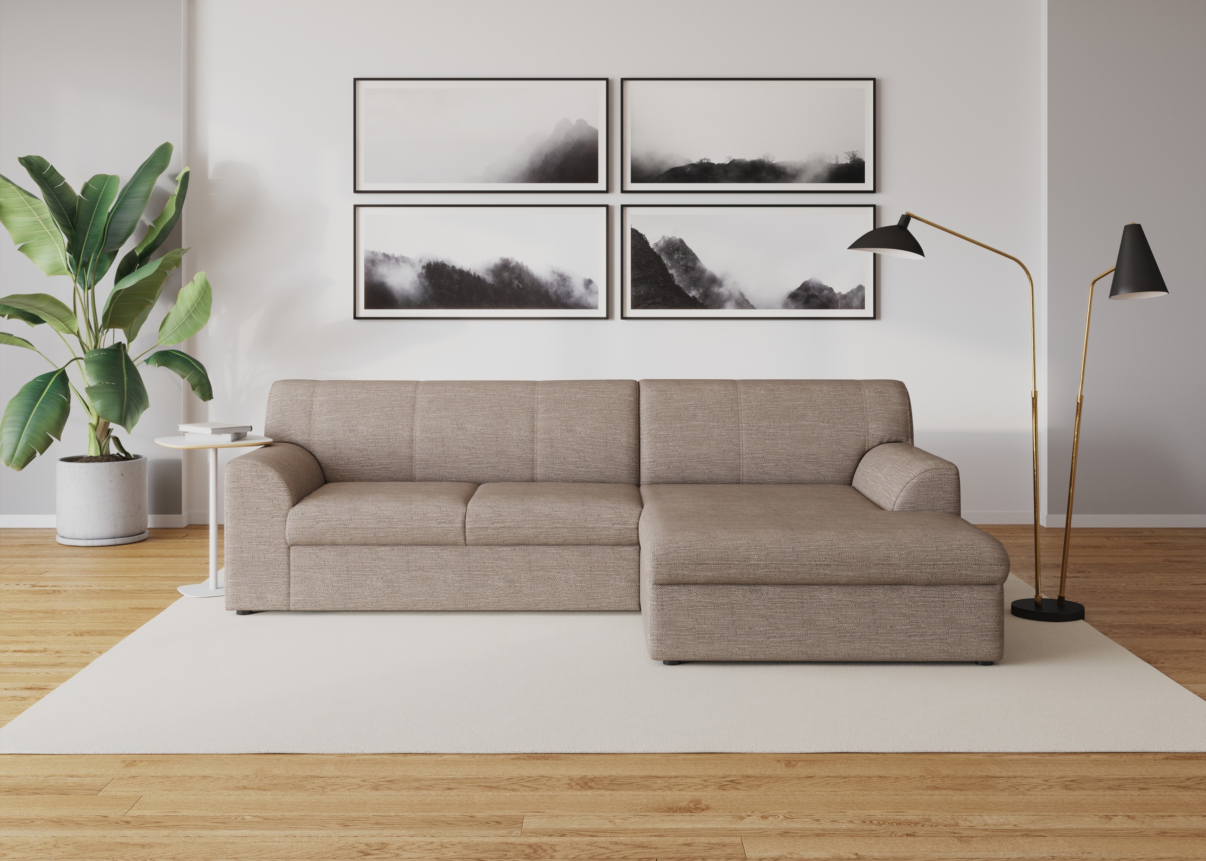 DOMO collection Ecksofa »Topper, elegant und zeitlos, kompaktes Stellmaß 24 günstig online kaufen