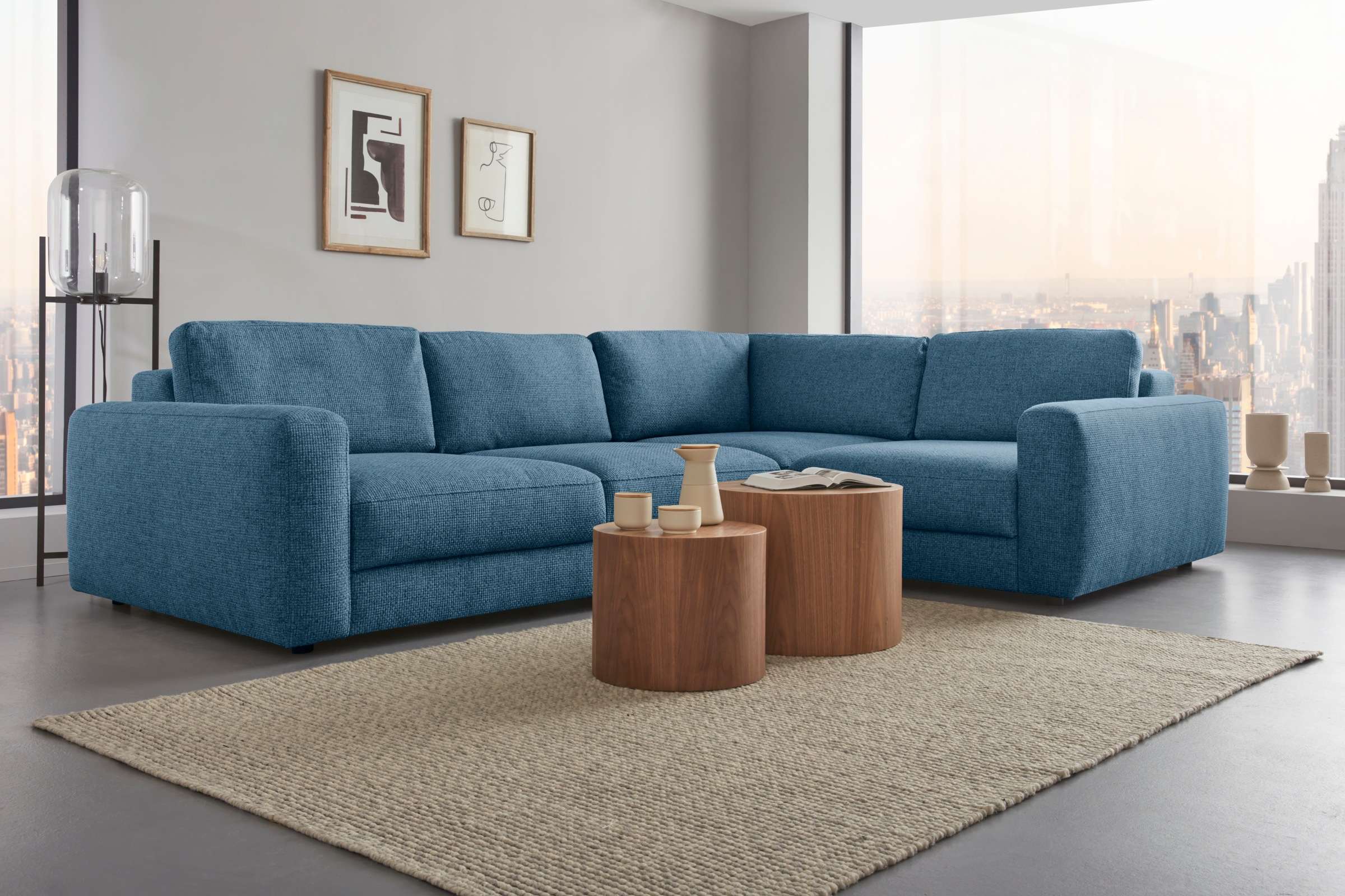 Home affaire Ecksofa »Bloomfield, Breite 304cm, Mega Polsterecke mit viel P günstig online kaufen