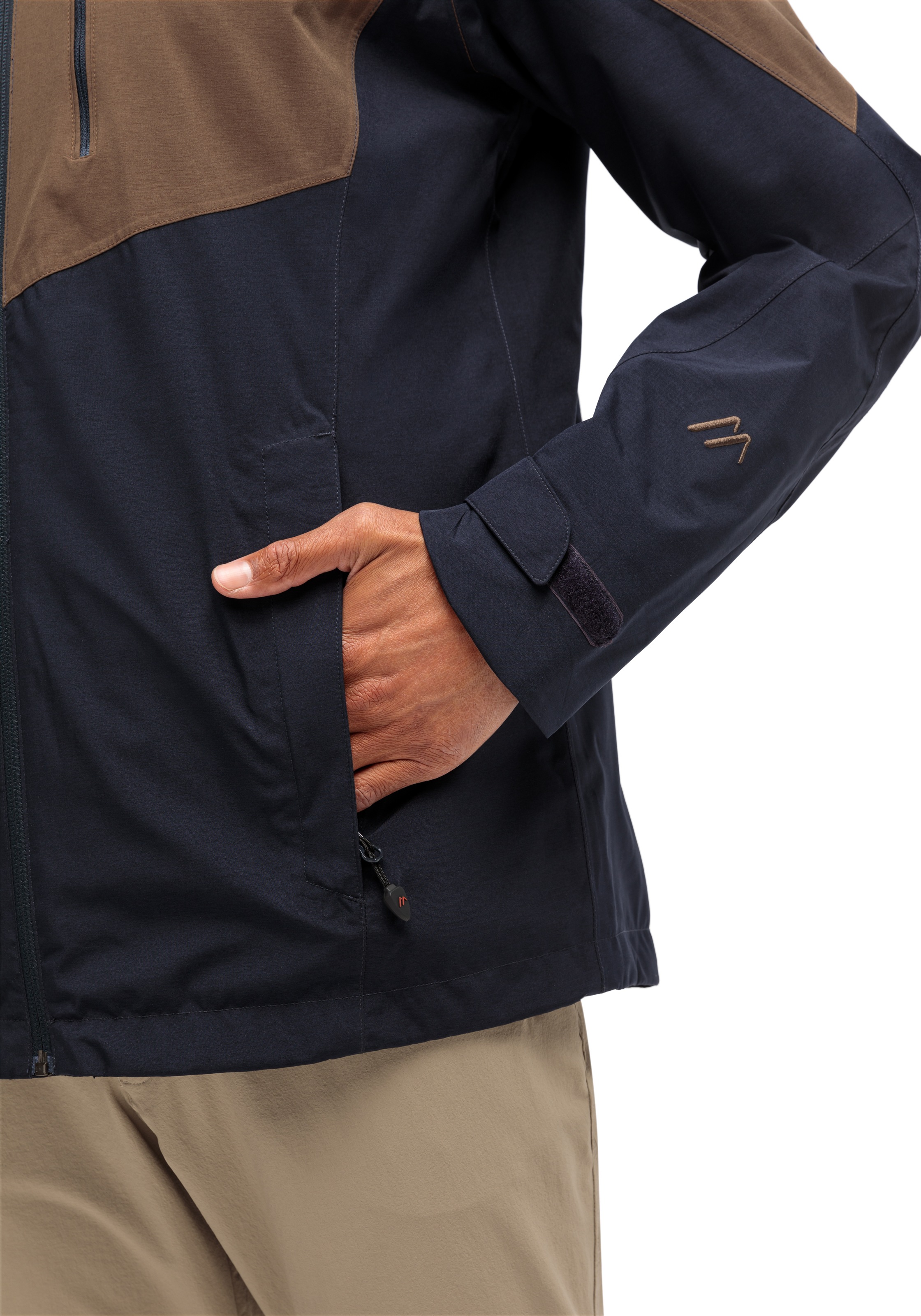 Maier Sports Outdoorjacke »Halny rec M« Herren Funktionsjacke, wasserdichte Regenjacke mit Kapuze, Wanderjacke