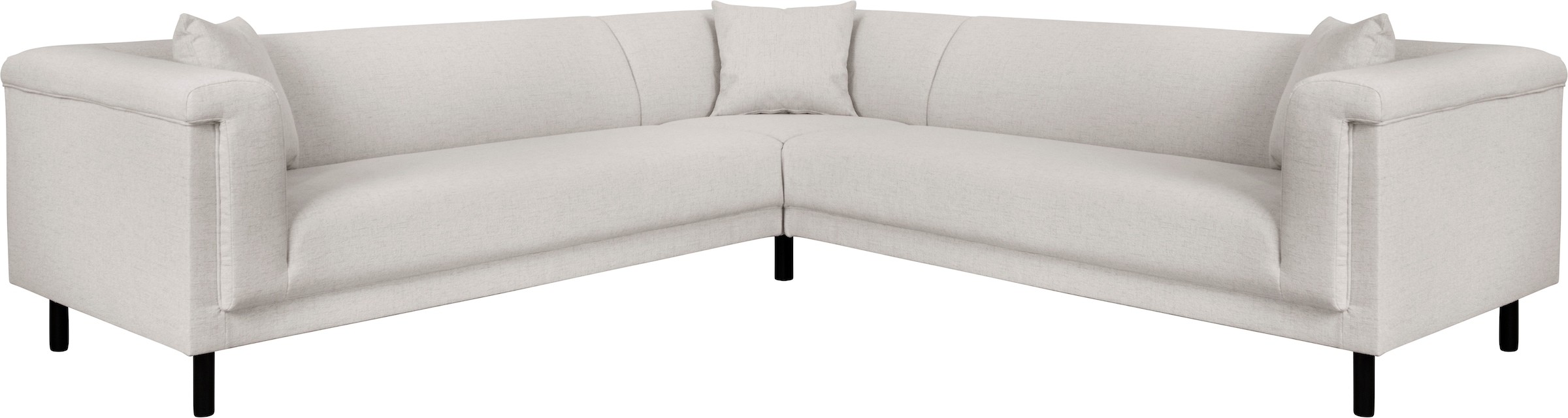 INOSIGN Ecksofa »AGNIA L-Form  B/T/H: 244/244/71 cm«, incl. Zierkissen, gleichschenklig, auch in Cord