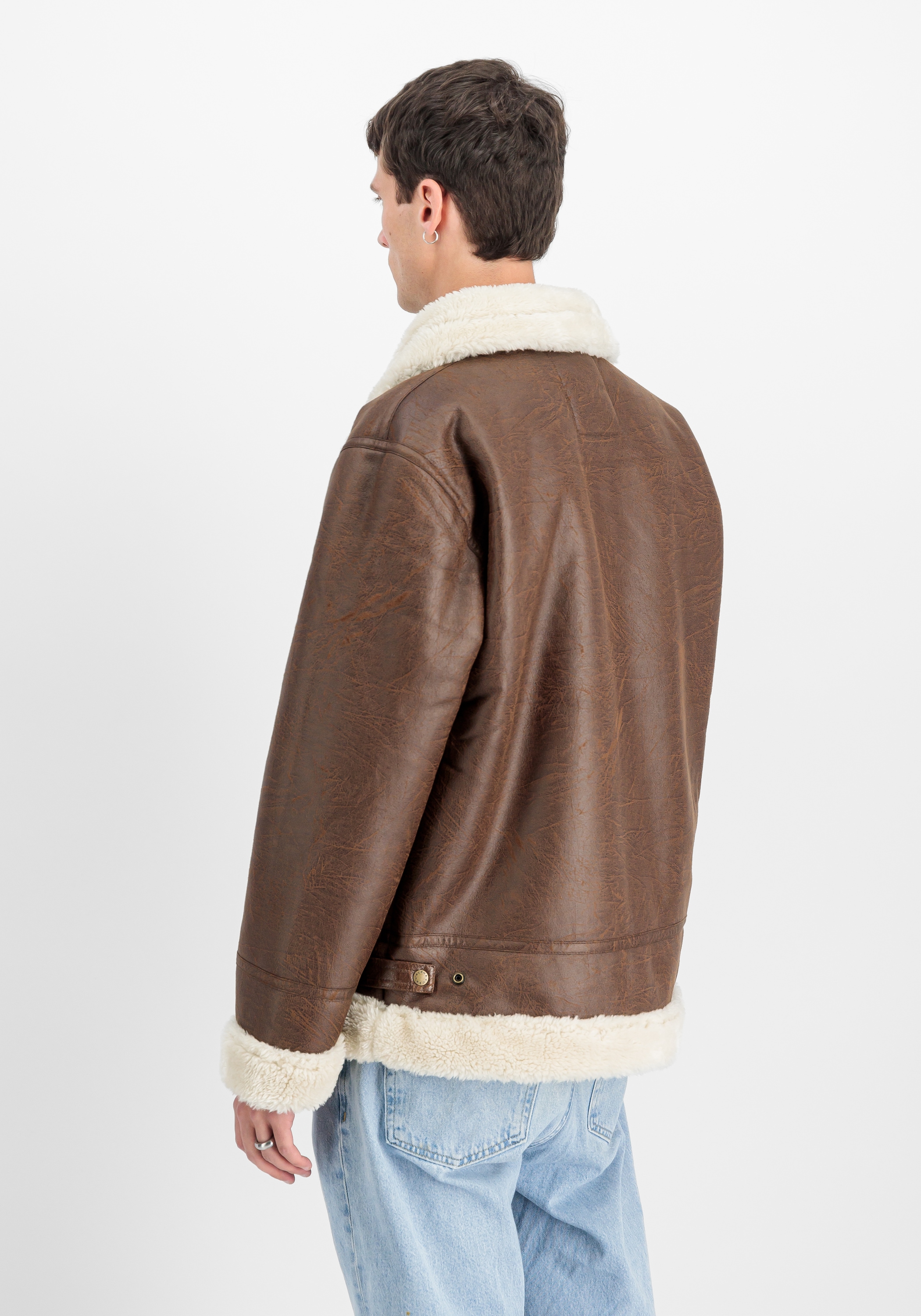 Alpha Industries Lederjacke »Alpha Industries Men - Bomber Jackets B-3 Faux Leather«