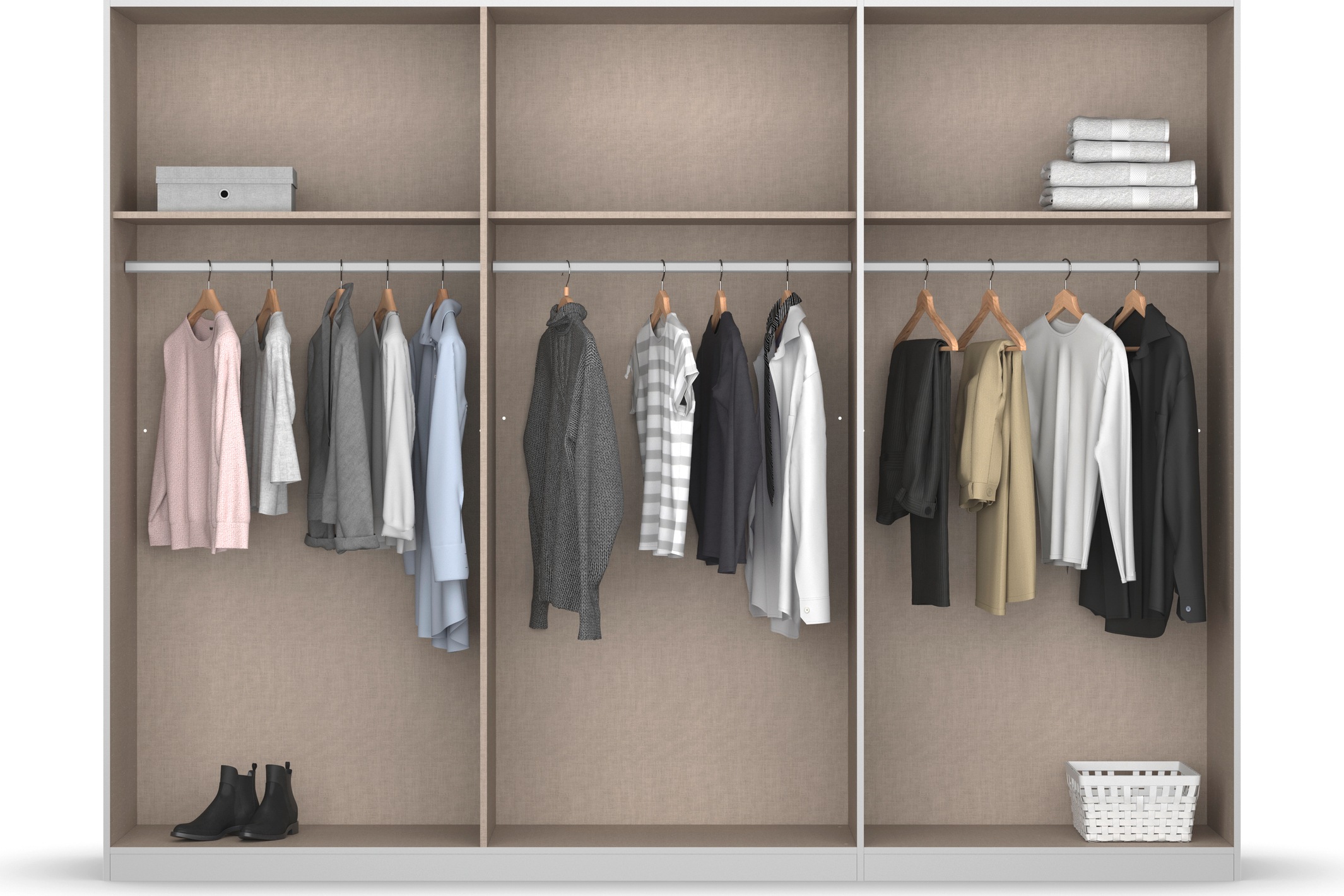 INOSIGN BY RAUCH Drehtürenschrank »Ferris Schrank Breite 2,10m BESTSELLER Schlafzimmerschrank«, Kleiderschrank mit Spiegel in den Ausführungen BASIC/CLASSIC/PREMIUM