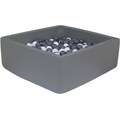 Knorrtoys® Bällebad »Soft, eckig, Dark Grey«, mit 100 Bällen Grey/white