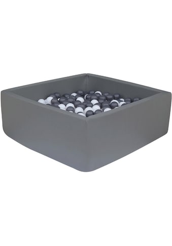 Knorrtoys® Bällebad »eckig, dark grey«, mit 100 Bällen grey/white kaufen