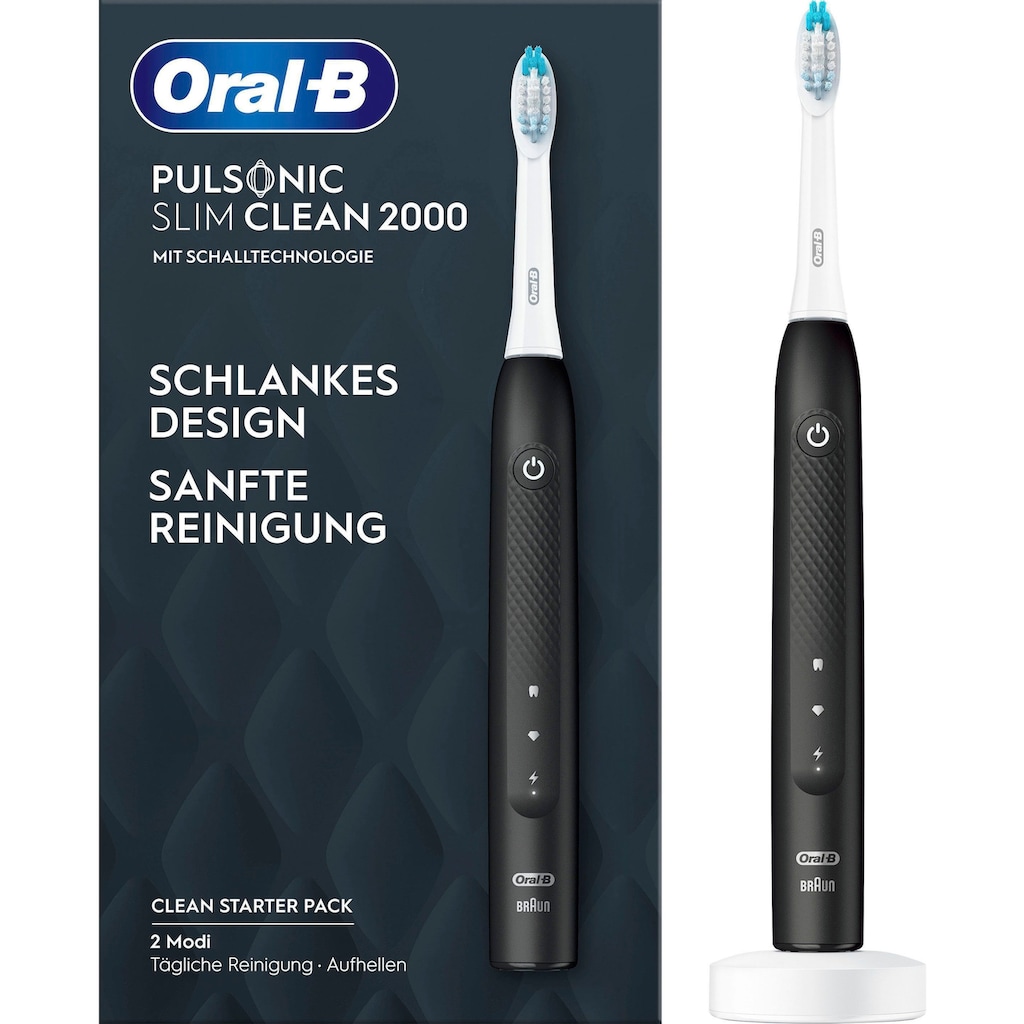 Oral-B Schallzahnbürste »Pulsonic Slim Clean 2000«, 1 St. Aufsteckbürsten