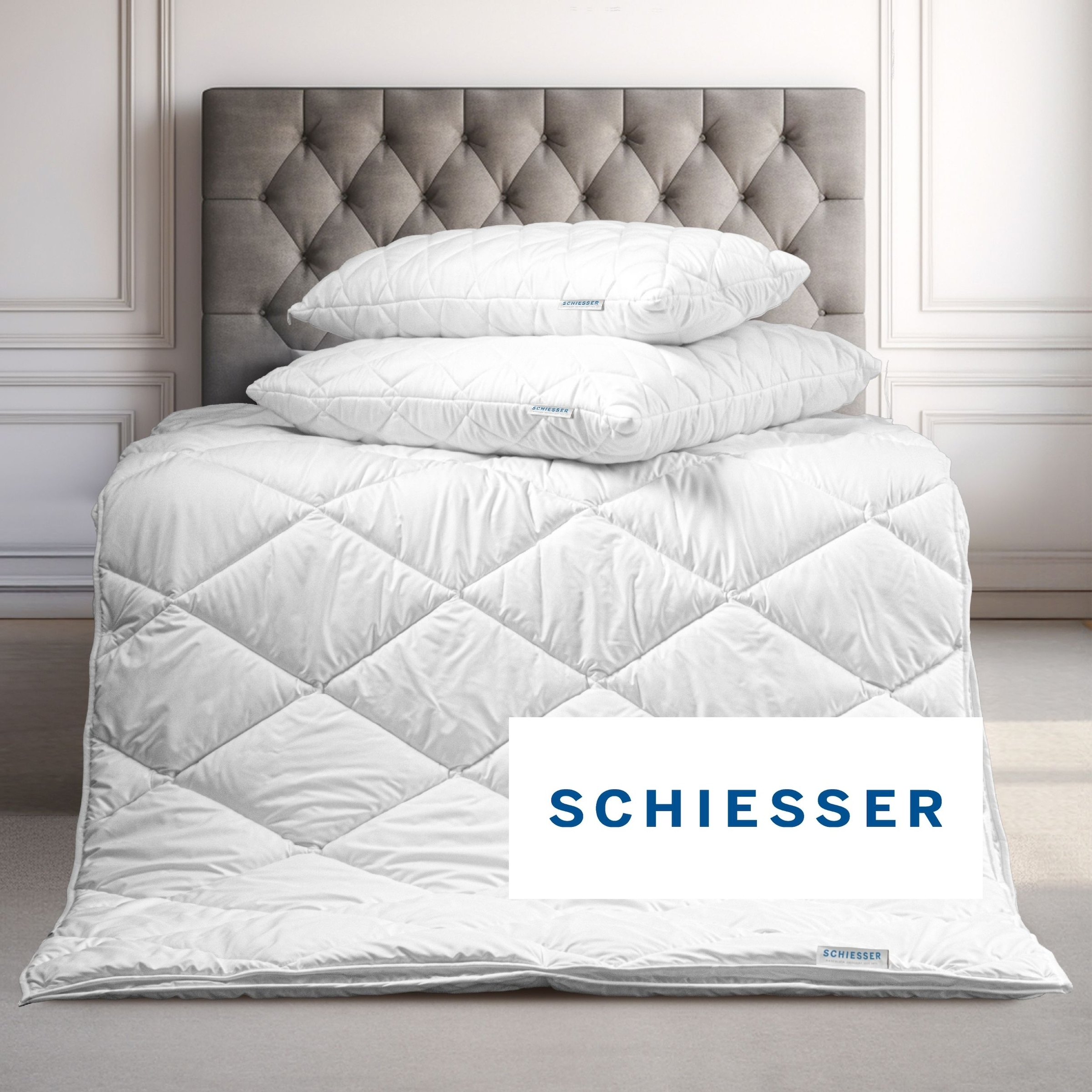 Schiesser 4-Jahreszeitenbett »Lykke - 2 zusammenknöpfbare Steppdecken für Sommer und Winter« 4-Jahreszeiten 1 Stk. tlg. STANDARD 100 by OEKO-TEX® zertifiziert