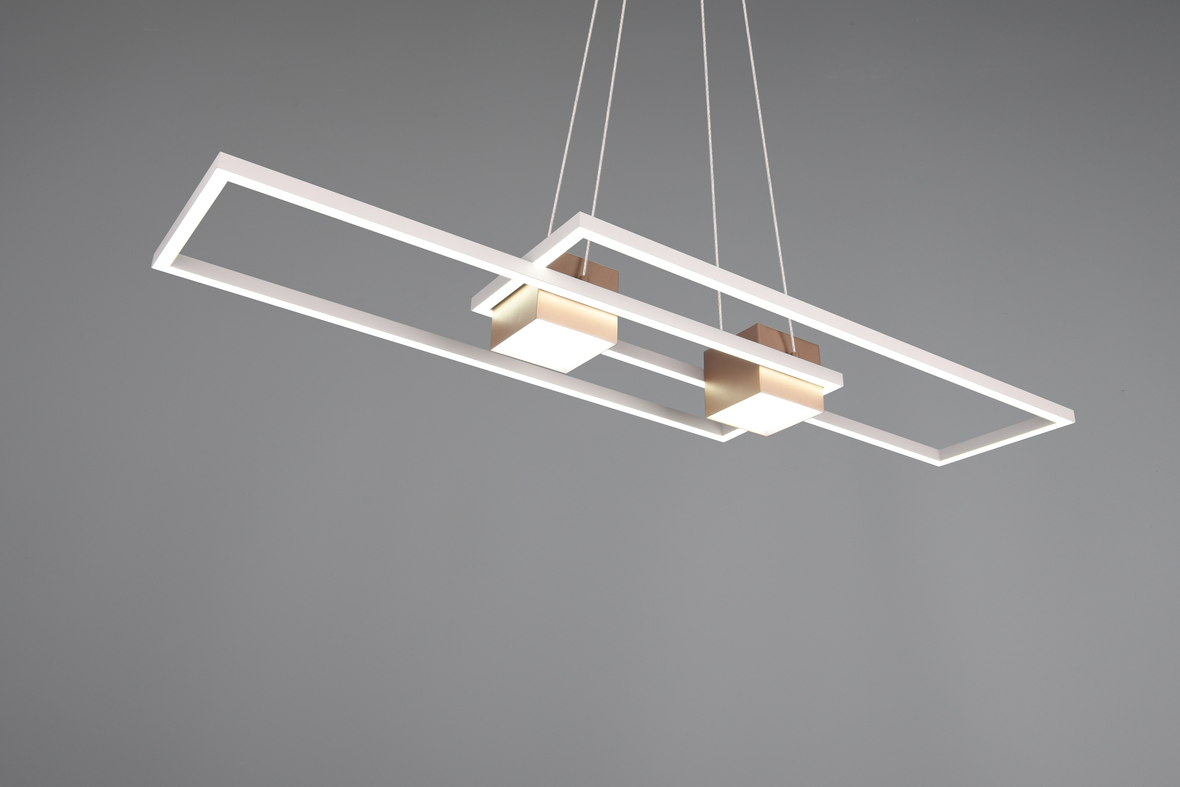TRIO Leuchten LED Pendelleuchte »ALBANY, LED Hängelampe Wohnzimmer mit Fernbedienung, dimmbar, CCT«, 1 flammig, Leuchtmittel LED-Board | LED fest integriert, Lichtfarbe einstellbar, Memoryfunktion, Nachtlicht, up-and-down Licht