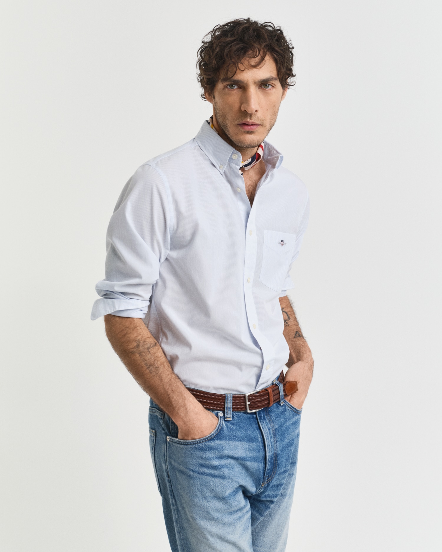 Gant Langarmhemd »REG POPLIN BANKER SHIRT« Banker Stripe Popeline, leichte Baumwolle