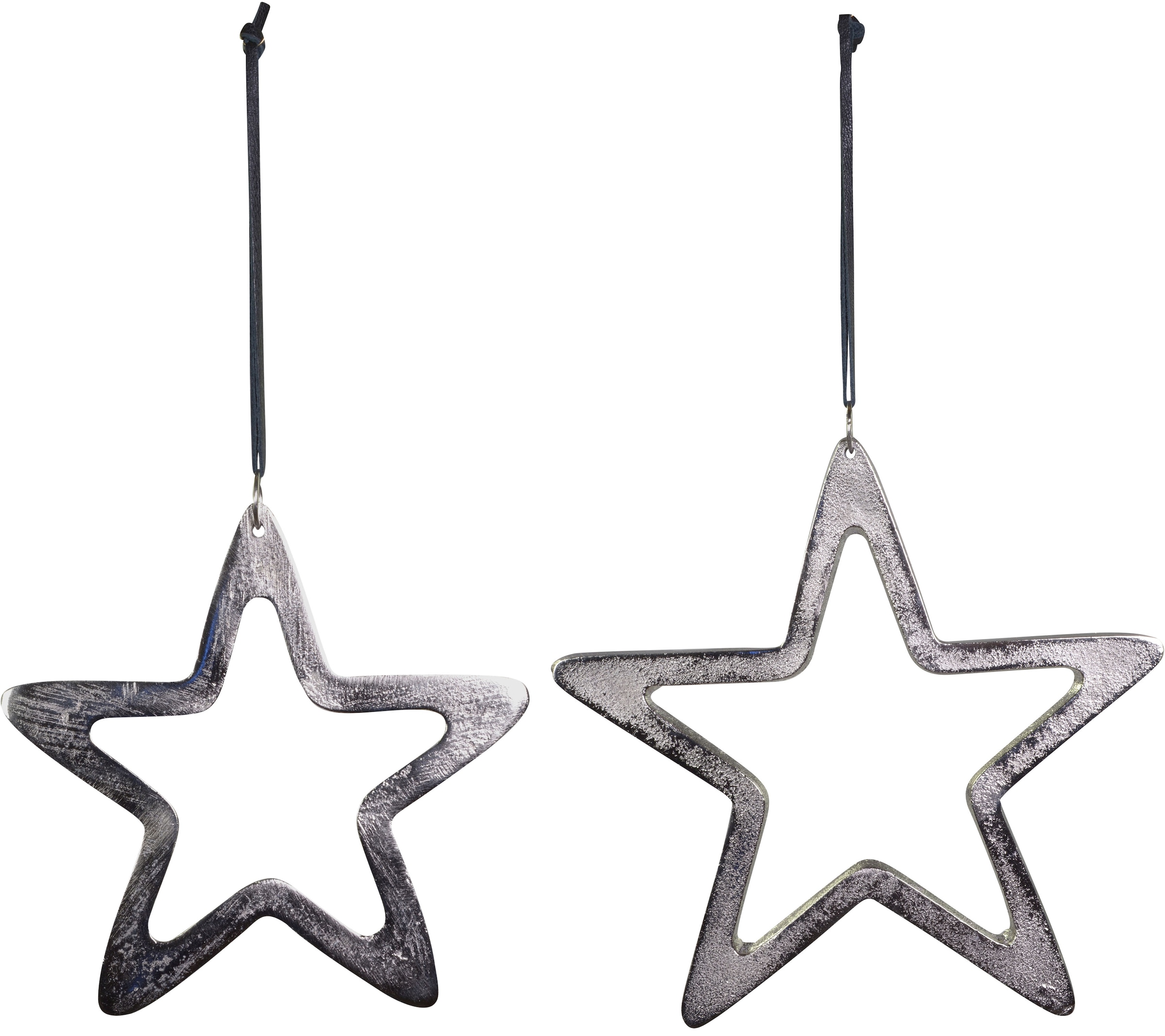 Dekostern »Weihnachtsstern, Haakon, Weihnachtsdeko«, (2 St.), aus Aluminium, in Sternform