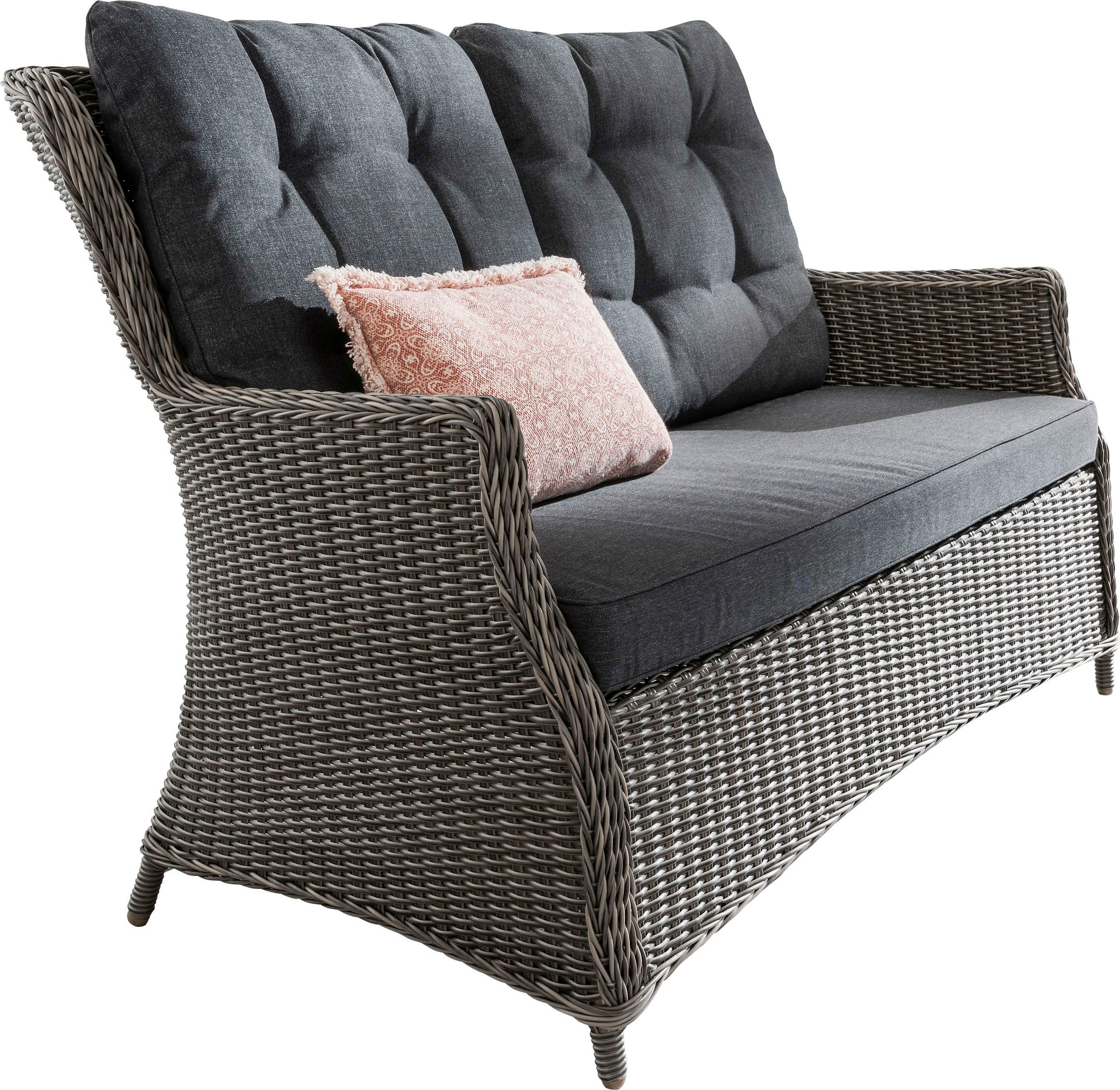 Destiny Loungesofa "CASA", Aluminium, Polyrattan, 2er Sofa, inkl. Auflagen günstig online kaufen