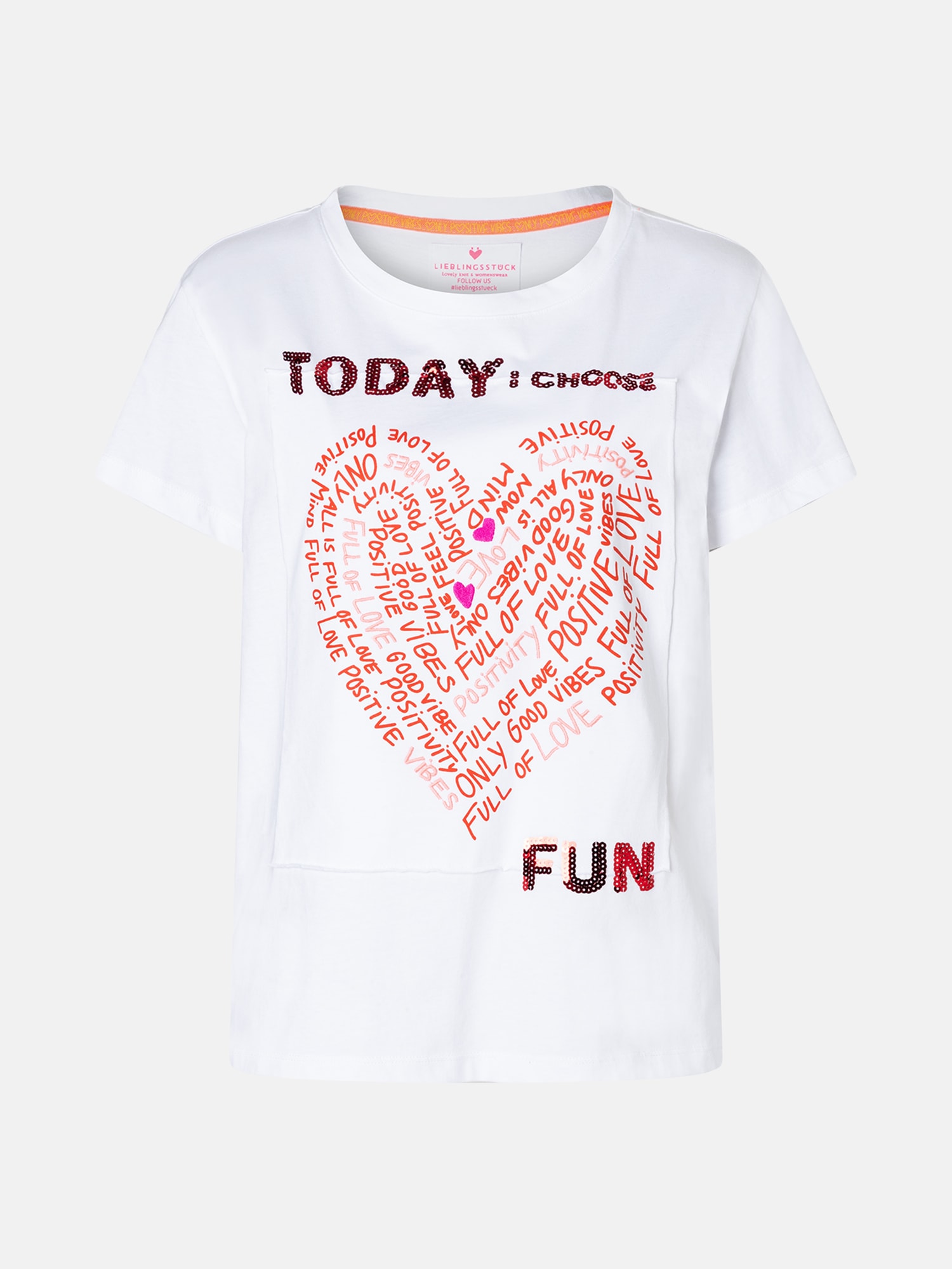 Lieblingsstück T-Shirt »CleoL« mit Print & Paillettenbesatz vorn