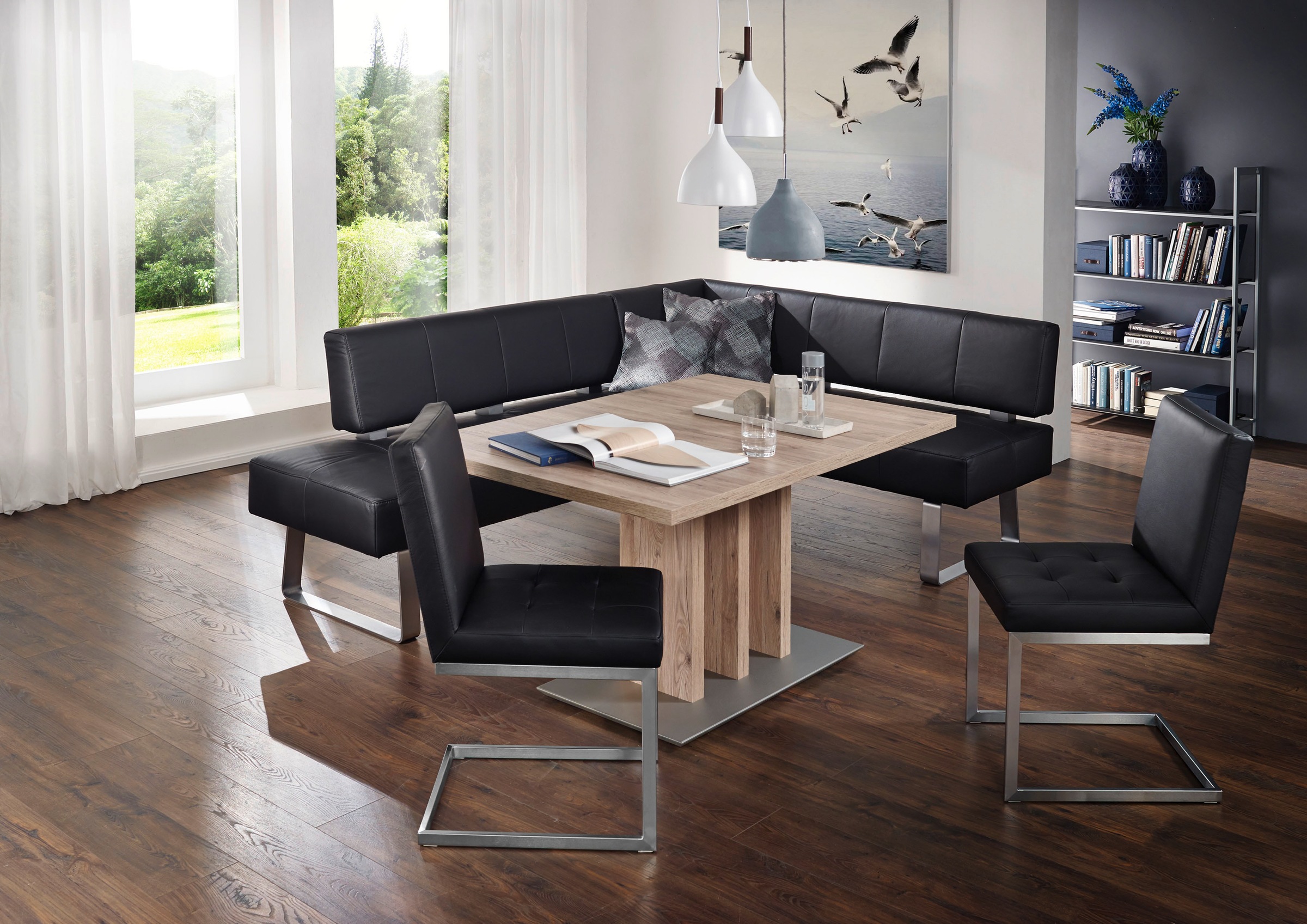 K+W Komfort & Wohnen Eckbankgruppe »Spider II« Set, 4 Stk. tlg. langer Sche günstig online kaufen