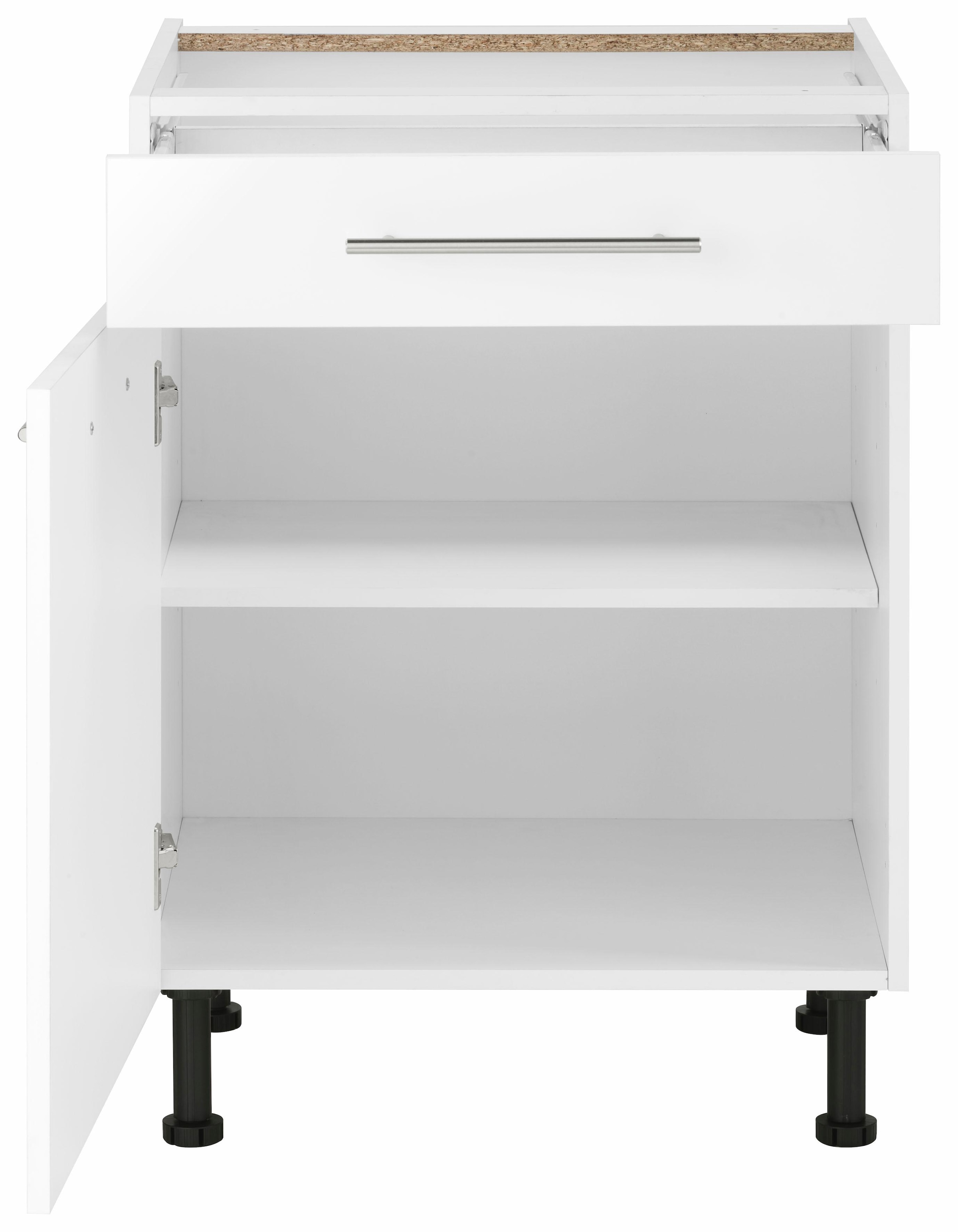 wiho Küchen Unterschrank »Ela«, Breite 60 cm, höhenverstellbare Füße