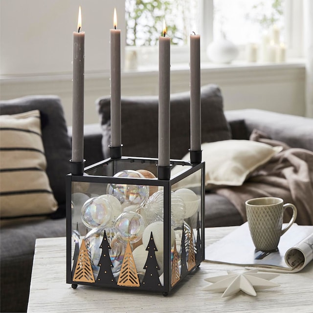 Schneider Adventsleuchter »Weihnachtsdeko«, (1 St.), 4-flammig, aus Glas  und Metall, Höhe ca. 23,5 cm online bestellen