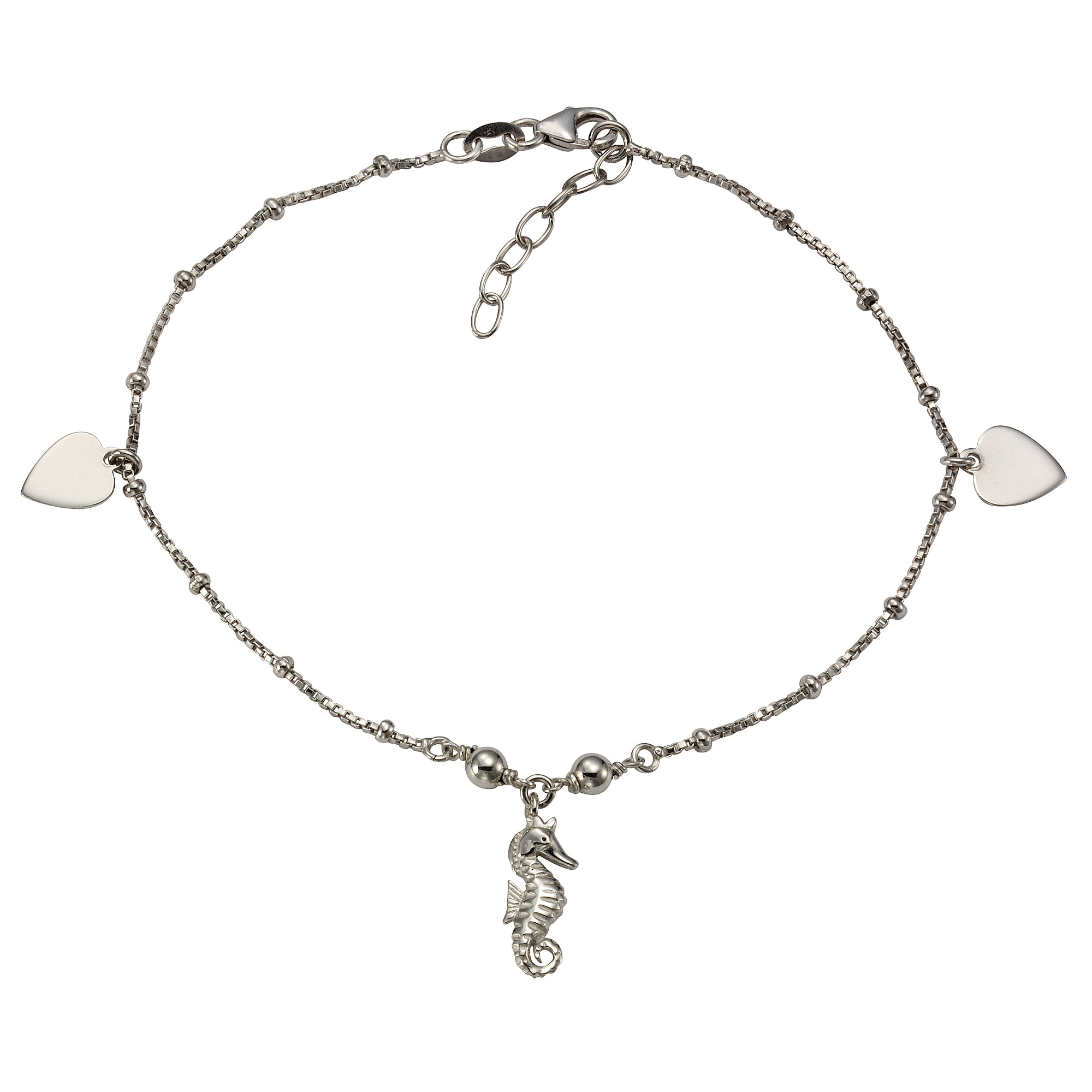 Vivance Fußkette »925 Silber rhodiniert Herz Seepferdchen« kaufen