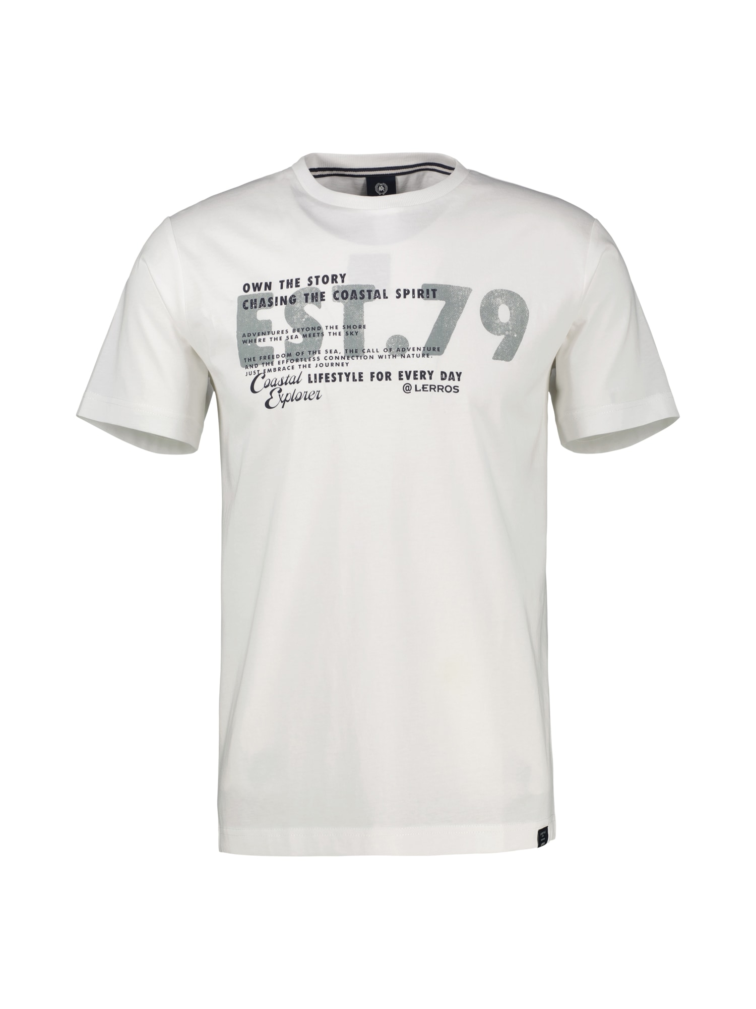 LERROS T-Shirt »T-Shirt mit Brustprint, Grosse Grössen«