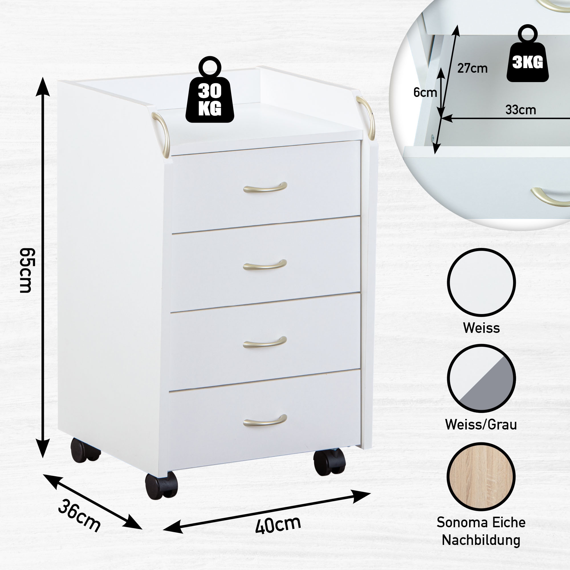 Inter Link Rollcontainer »Pronti«