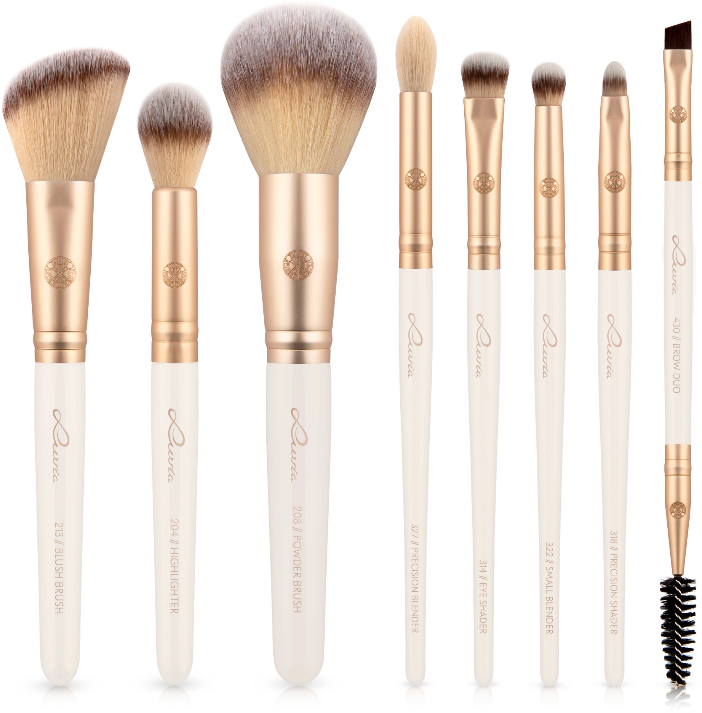 Luvia Cosmetics Schmink-Set »Prime Vegan Champagne«, (Set, 11 tlg.), Kosmetikpinsel-Set