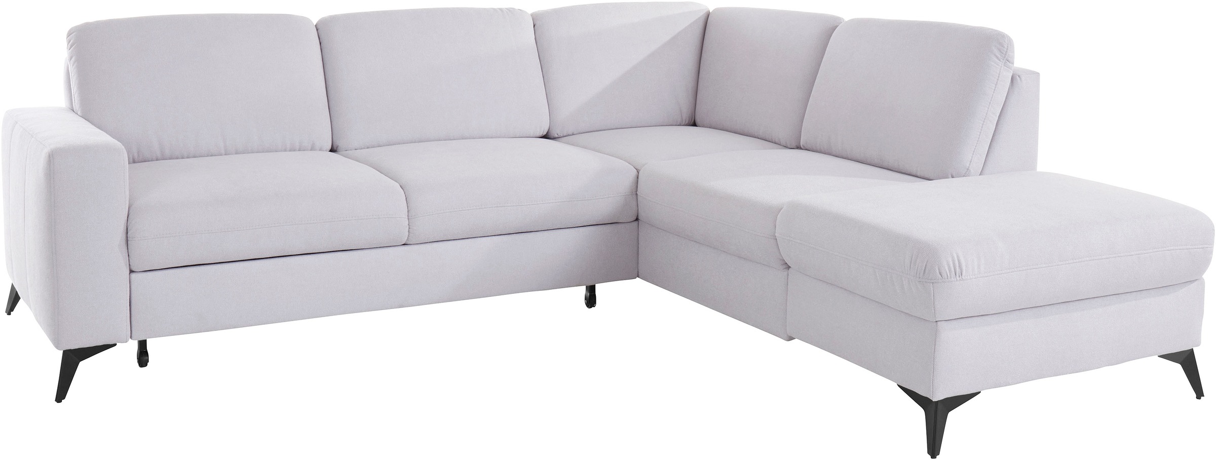 Places of Style Ecksofa »Lolland L-Form«, Wahlweise mit Bettfunktion und Stauraum, auch mit abwischbarem Bezug