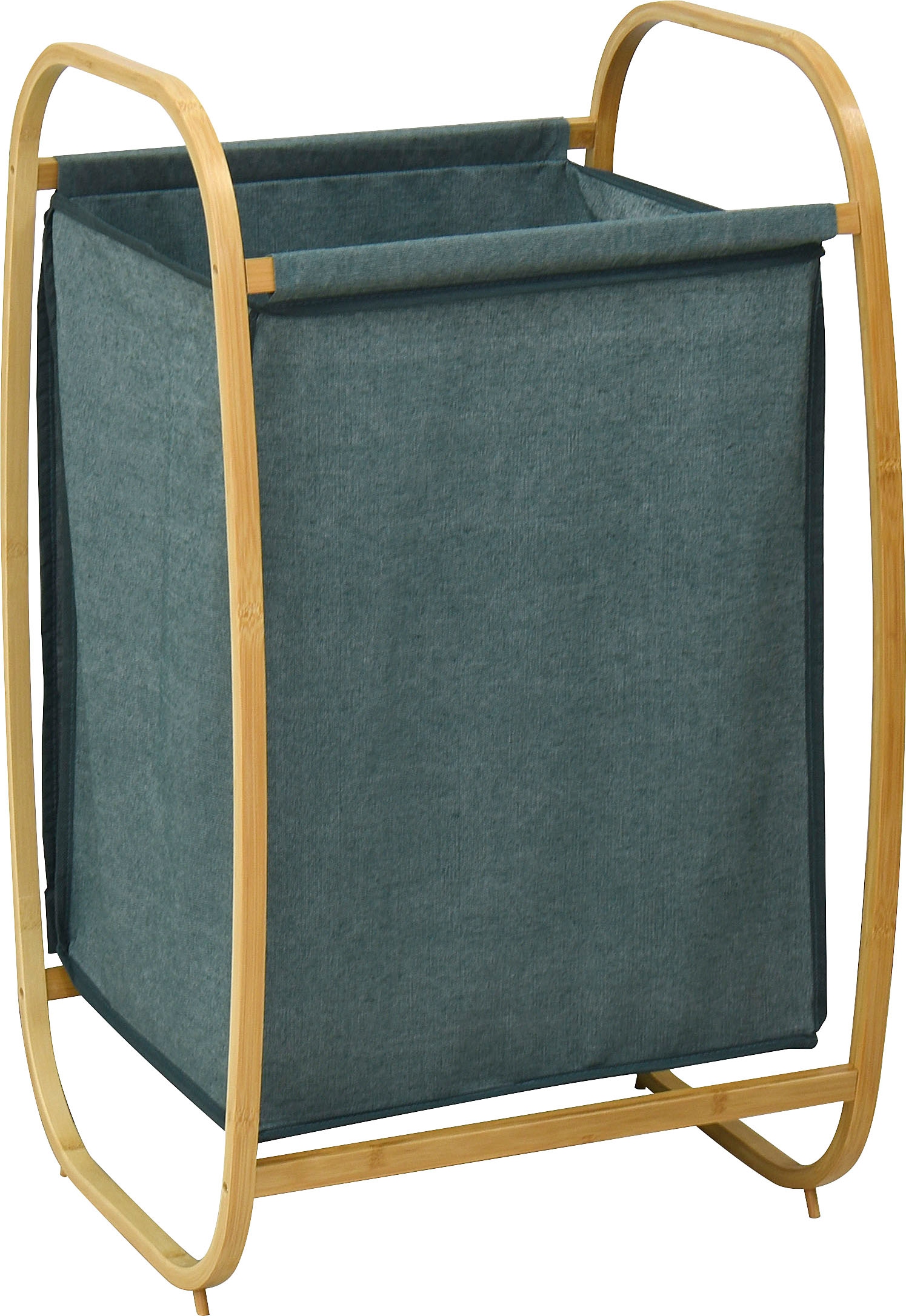 welltime Wäschekorb »Costa Rica«, Breite 43 cm, Wäschesortierer aus Bambus, Wäschesack mit Deckel