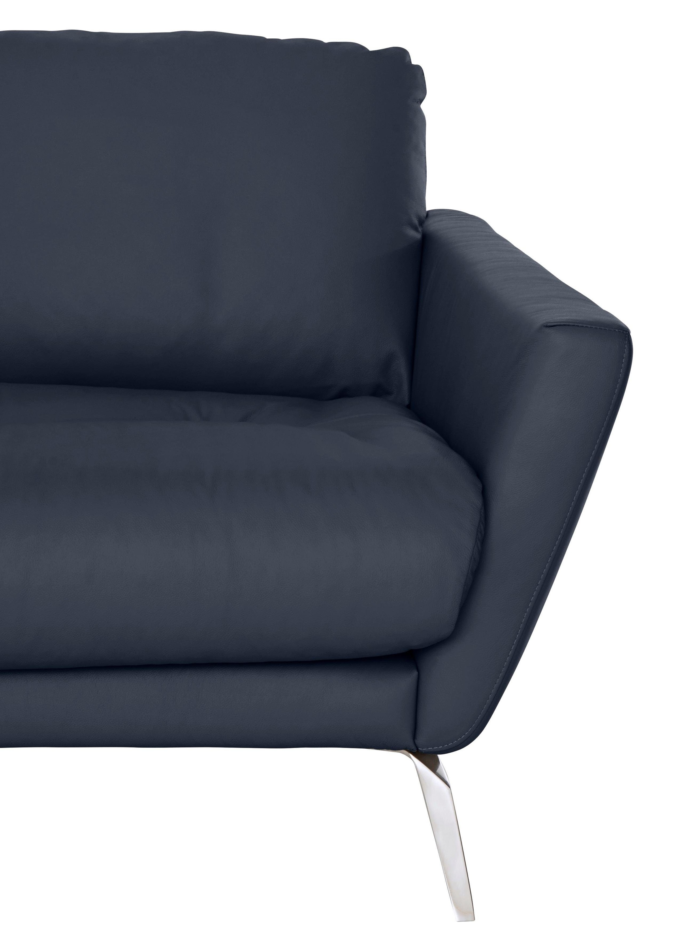 W.SCHILLIG Big-Sofa »softy«, mit dekorativer Heftung im Sitz, Füße Chrom glänzend